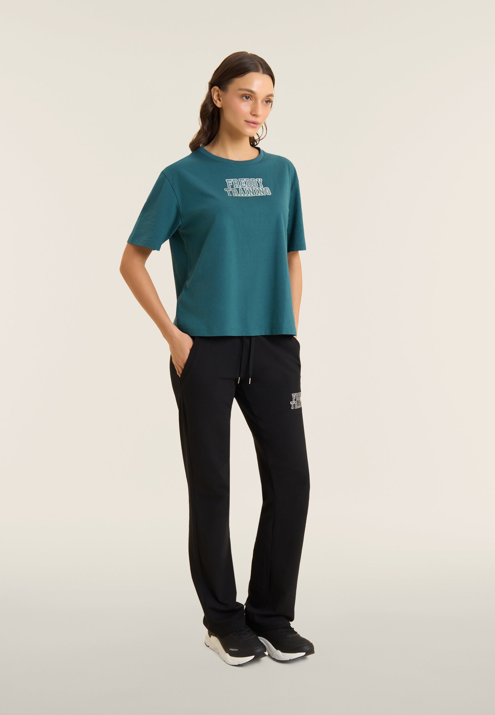 freddy-training-t-shirt-comfort-femme-coton-glitter image 2