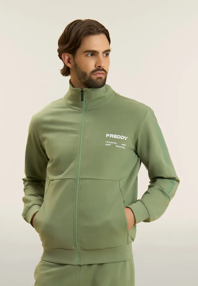 freddy-sweat-homme-full-zip-capuche-ton-sur-ton image 1