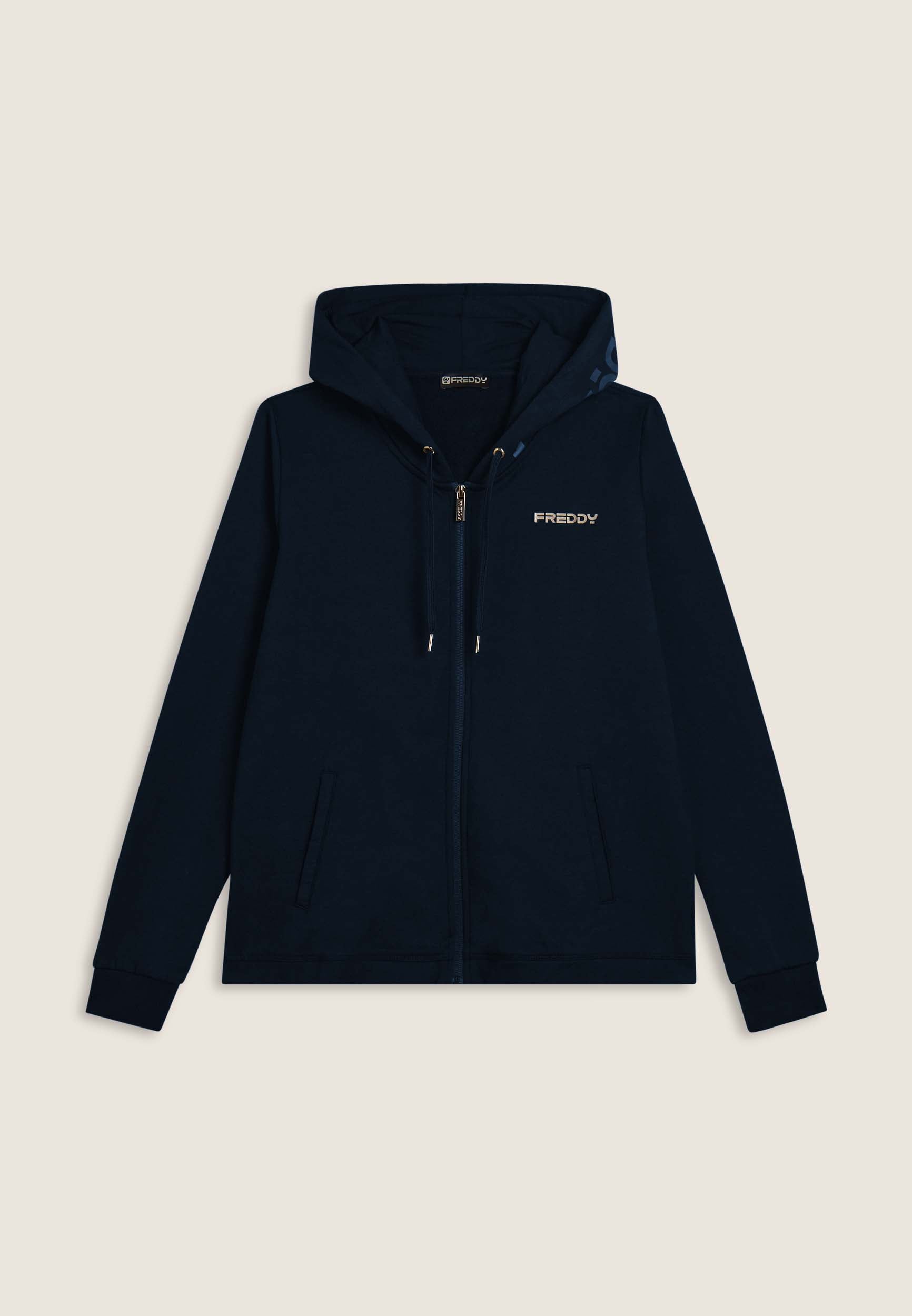 freddy-sweat-capuche-zipp-femme-molleton-gratt-comfort image 7