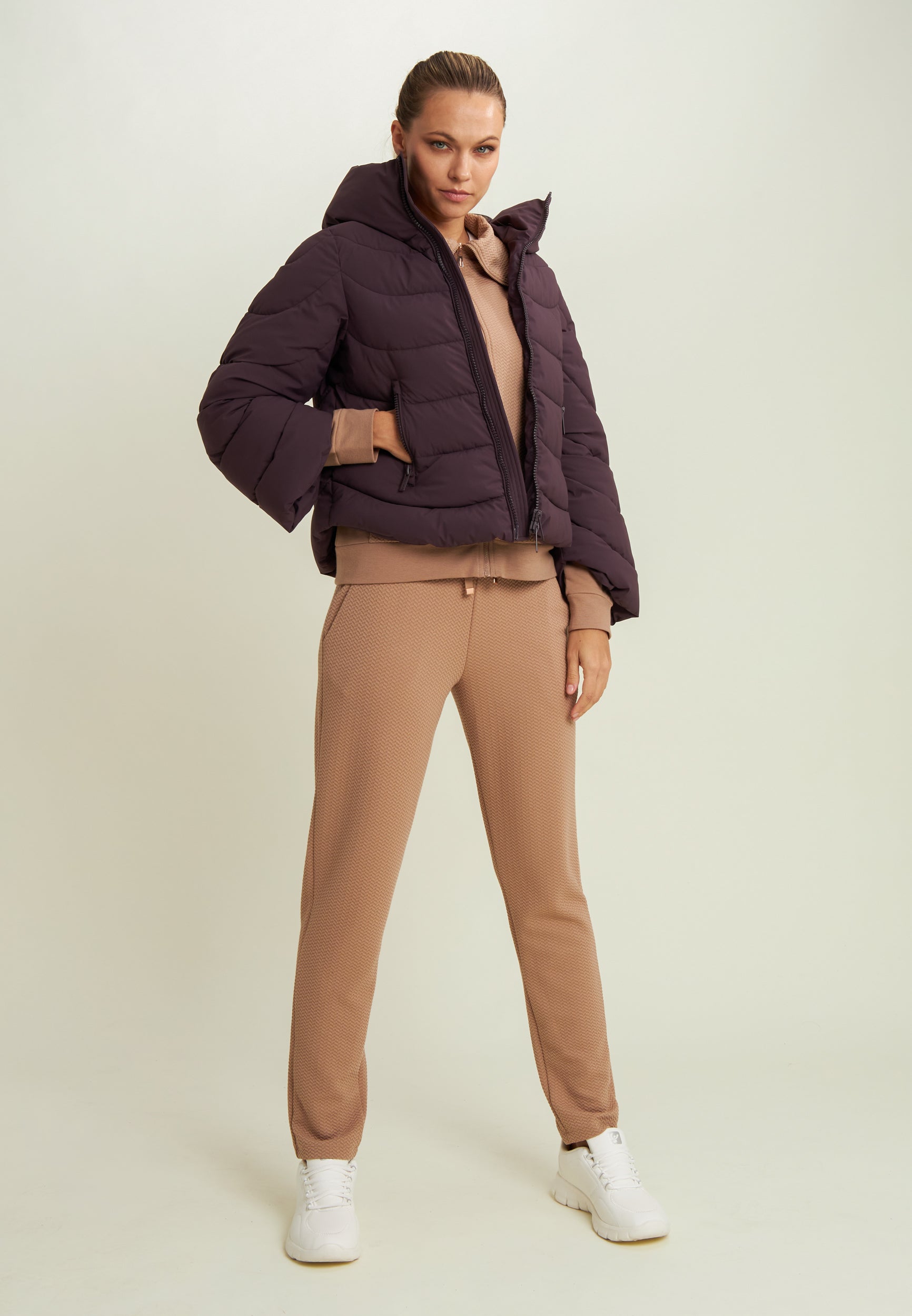 freddy-doudoune-cropped-femme-manches-vas-es-faux-duvet image 2