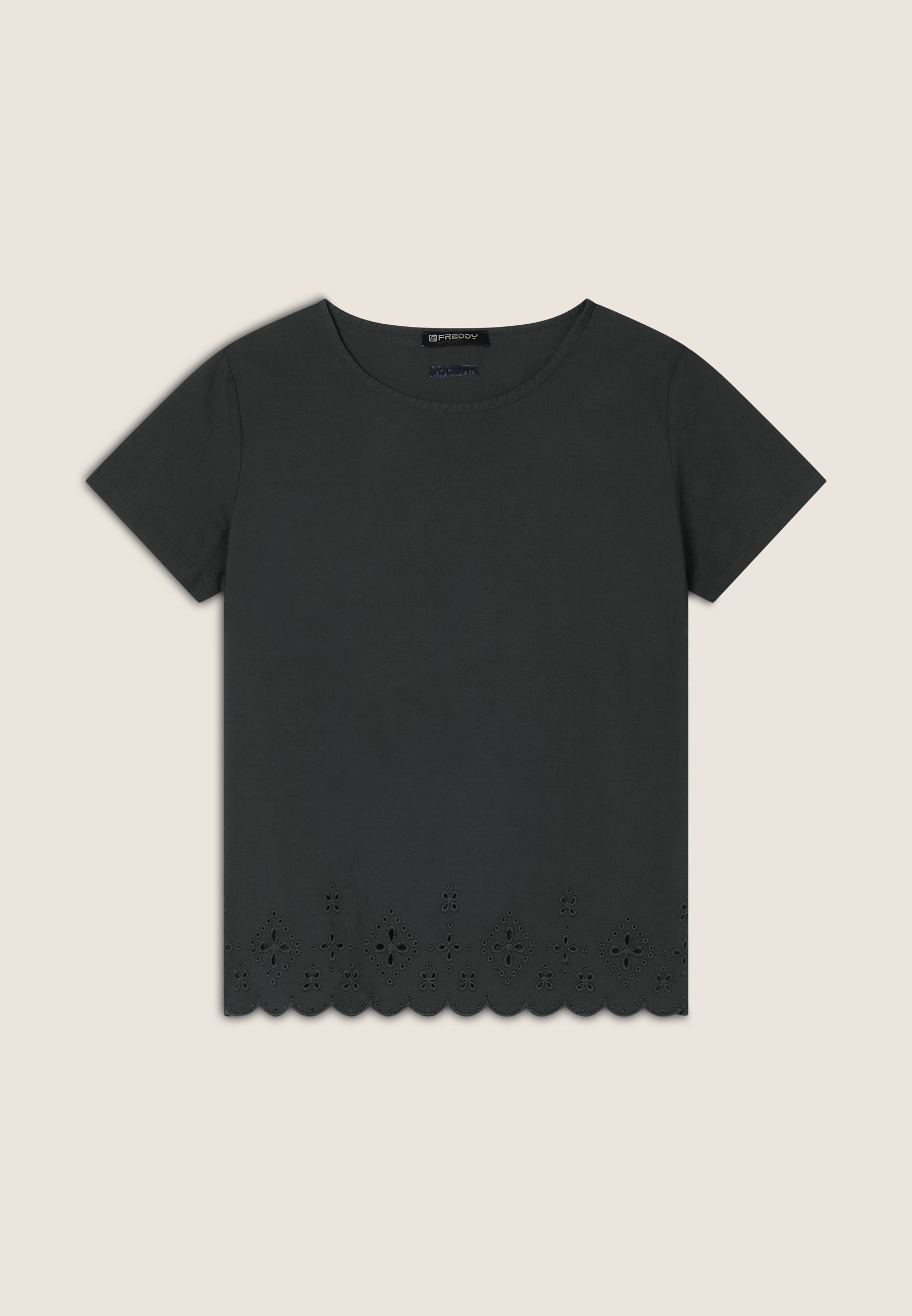 freddy-t-shirt-regular-coton-broderie-sangallo image 8