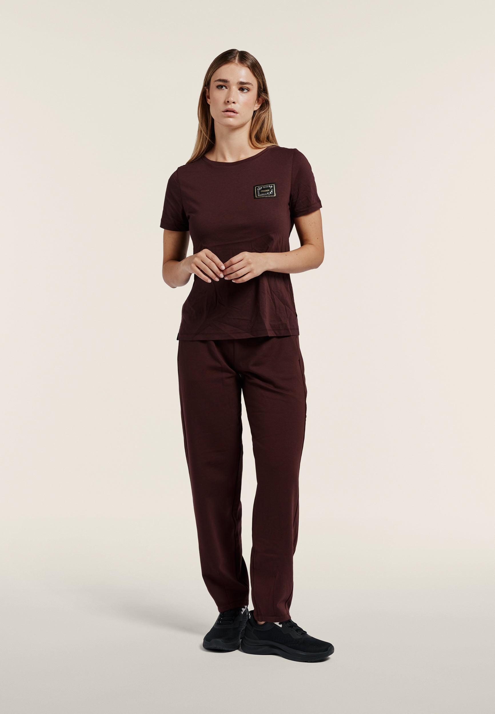 freddy-wr-up-pantalon-regular-carotte-en-molleton-modal-avec-plaquette-logo-dor- image 2
