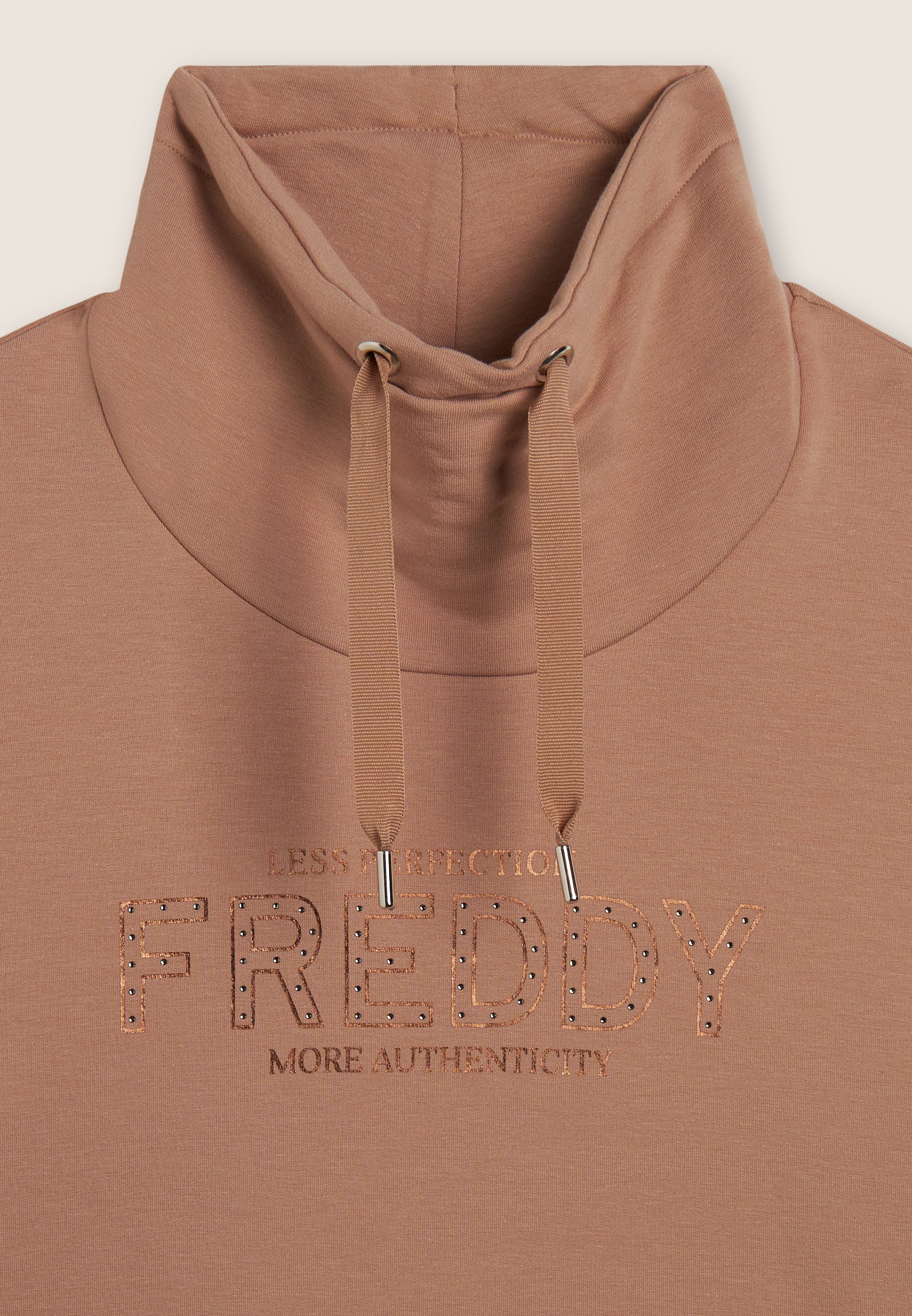 freddy-sweat-femme-modal-col-haut-fentes-logo-strass image 7