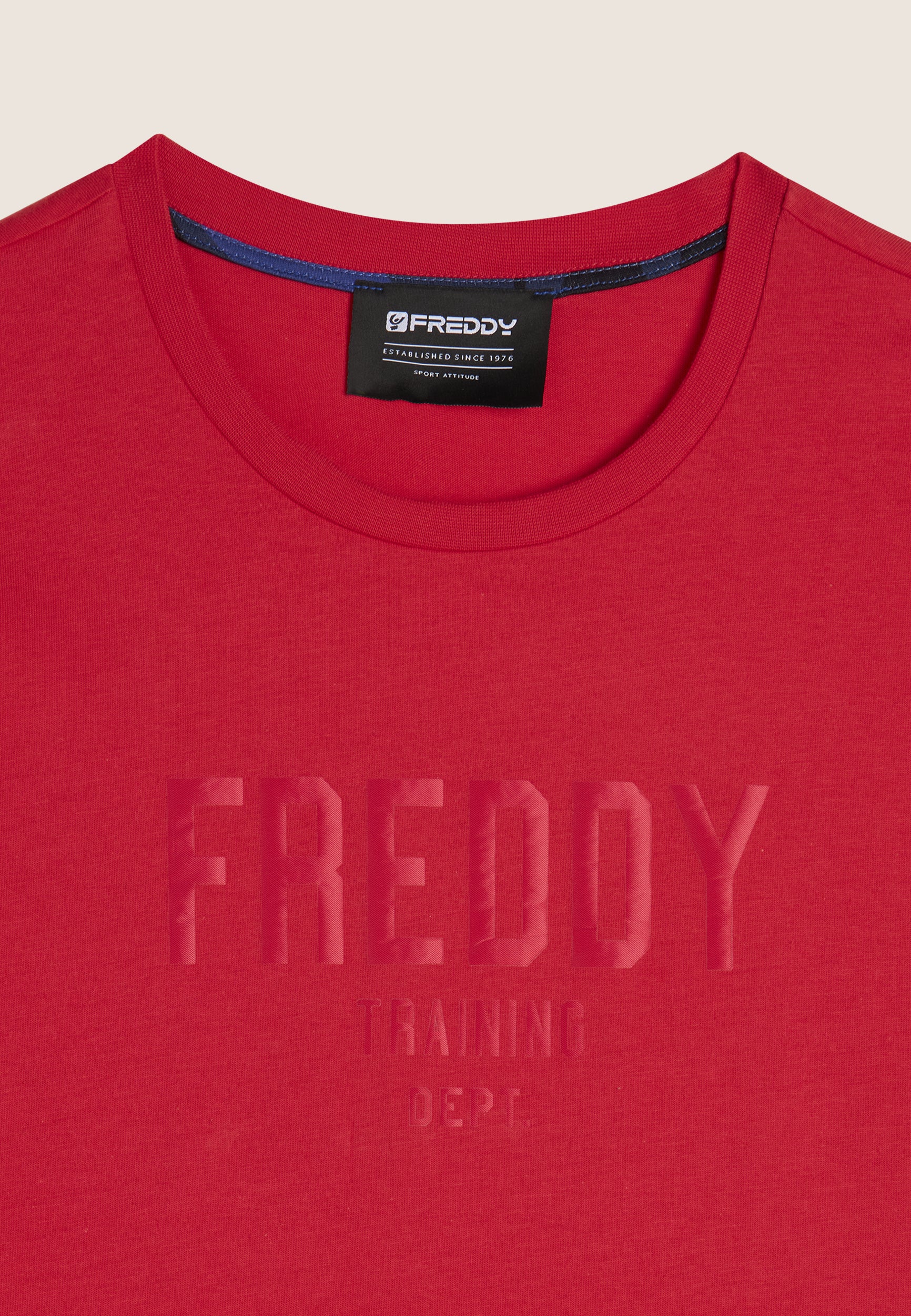 freddy-t-shirt-coton-regular-fit-manches-courtes-imprim-training-dept image 7