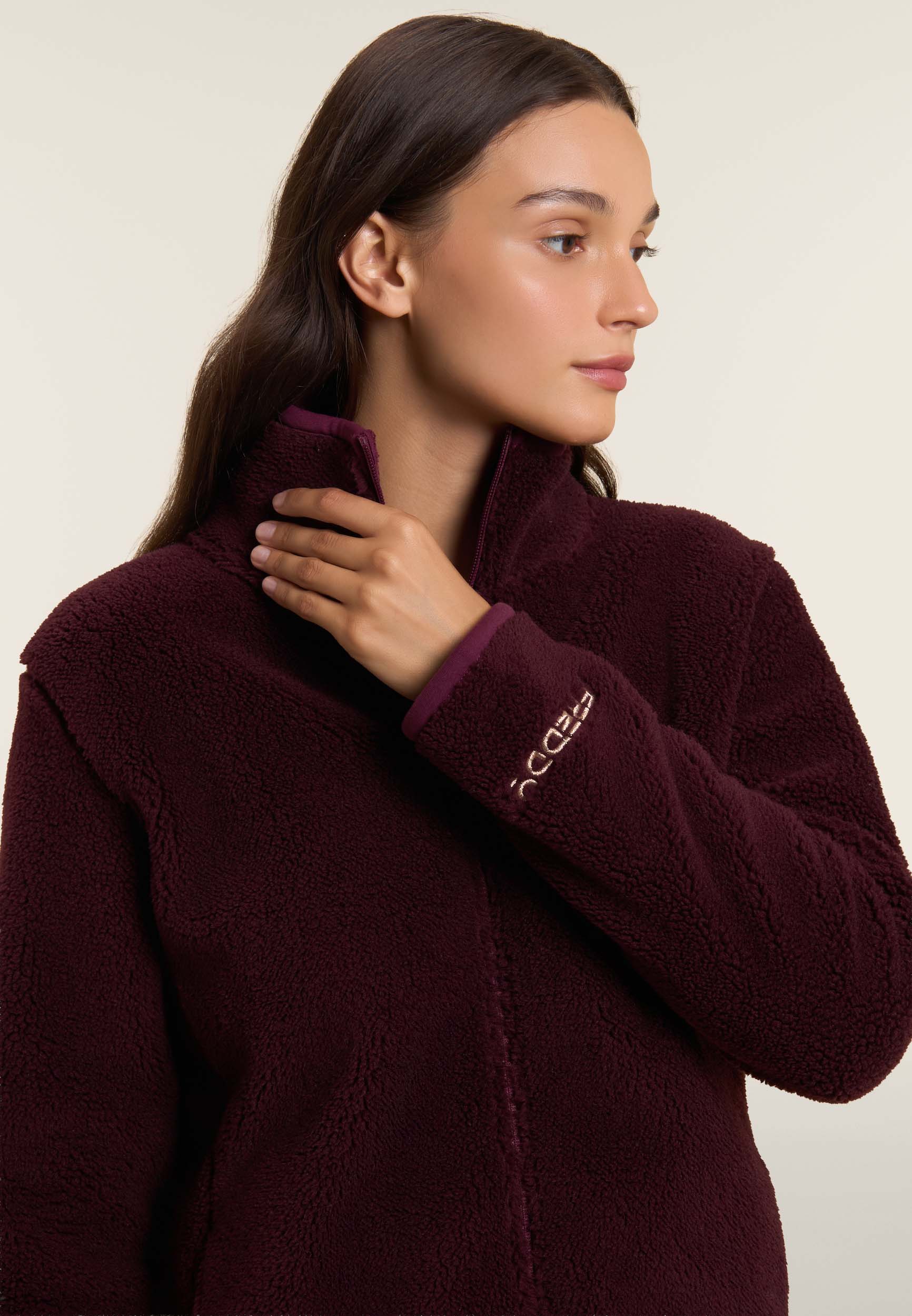 freddy-veste-femme-polaire-sherpa-col-montant-full-zip image 4