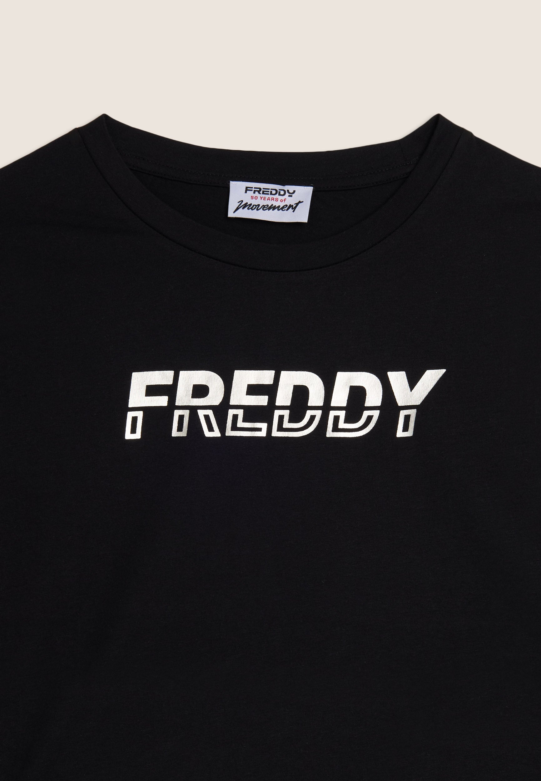 freddy-t-shirt-cropped-logo-perlato-t-shirt-femme image 3