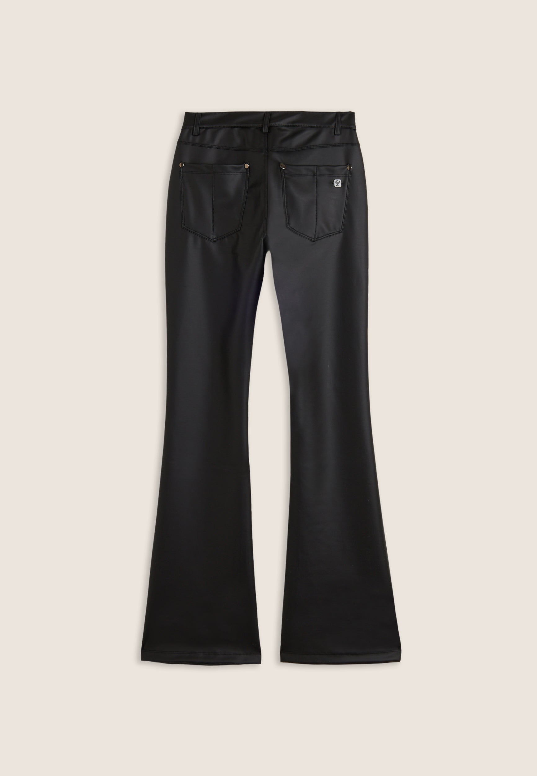 freddy-pantalon-flare-similpelle-5-poches-taille-regular image 2