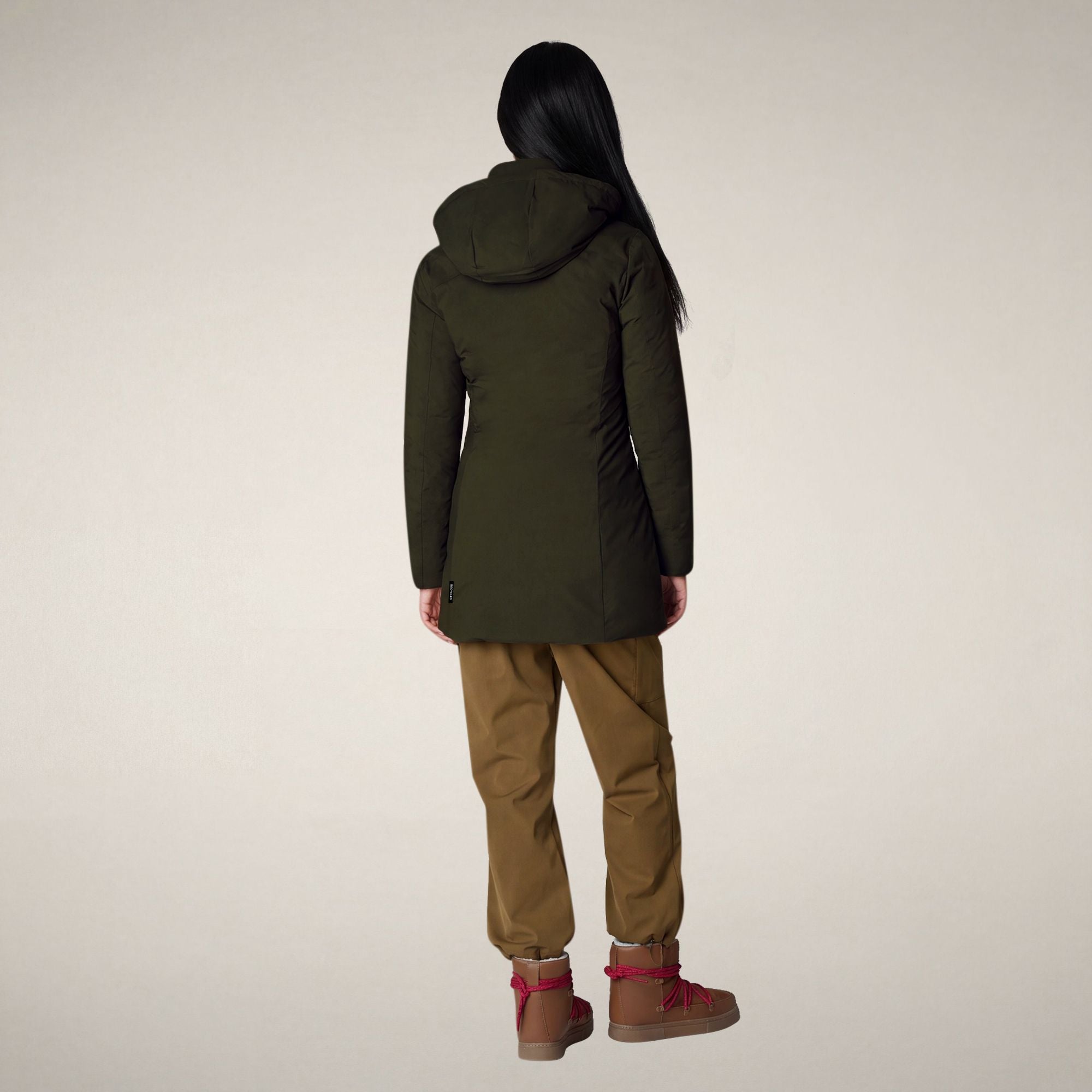 save-the-duck-rachel-parka-femme-vert-fonc-recycled-plumtech image 2
