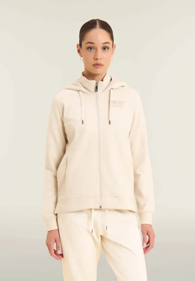 freddy-felpa-full-zip-capuche-col-haut-costina-logo-clous image 1