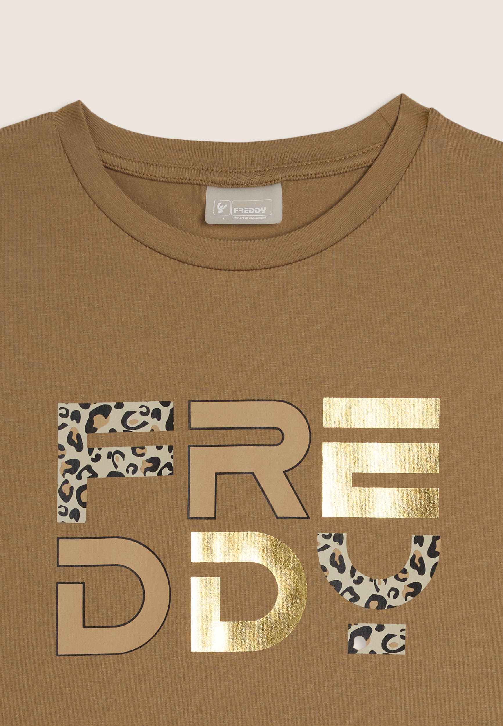 freddy-t-shirt-junior-manches-ailettes-logo-animalier-or image 6