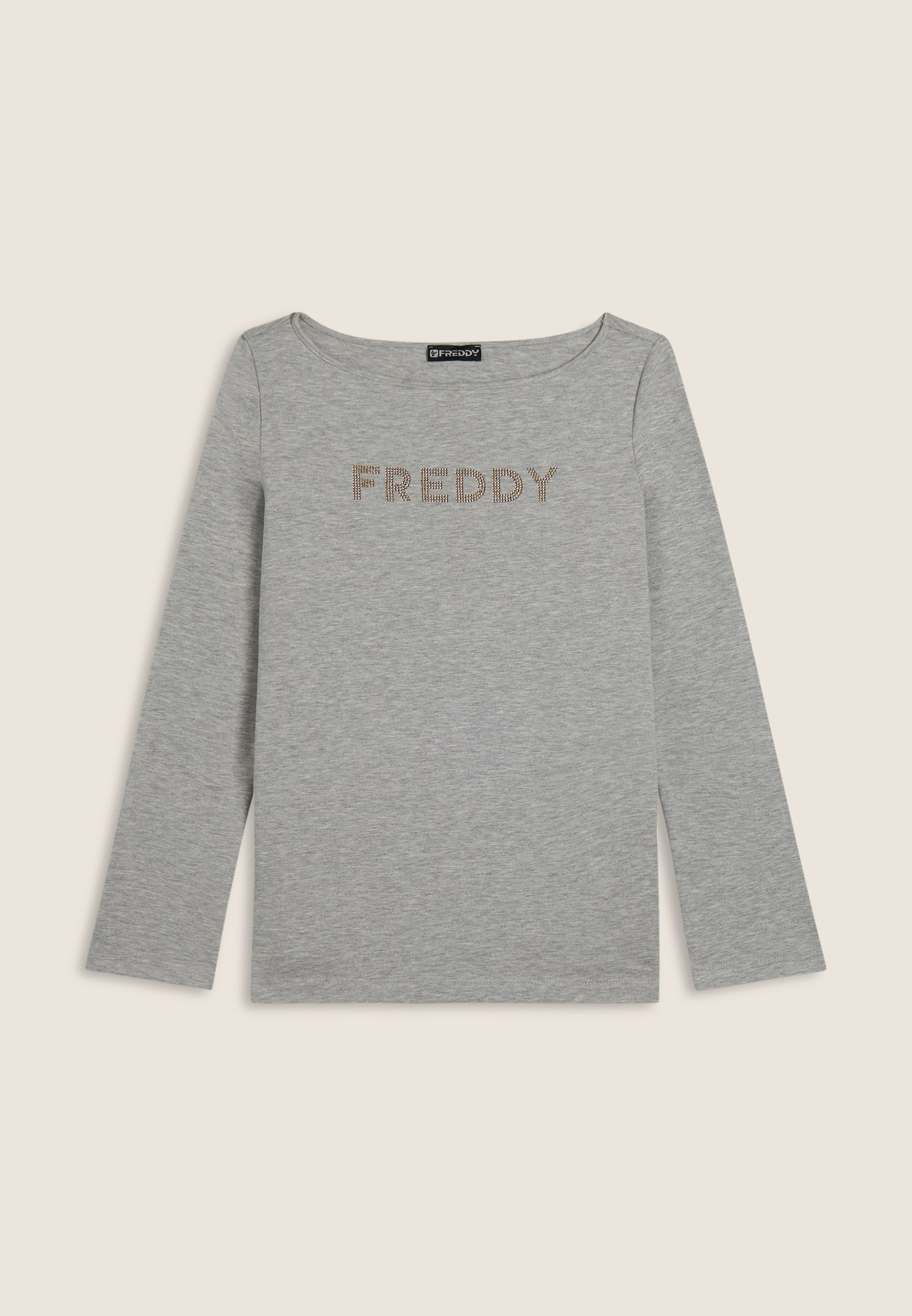 freddy-t-shirt-manches-longues-m-lang-logo-strass-dor-s image 4