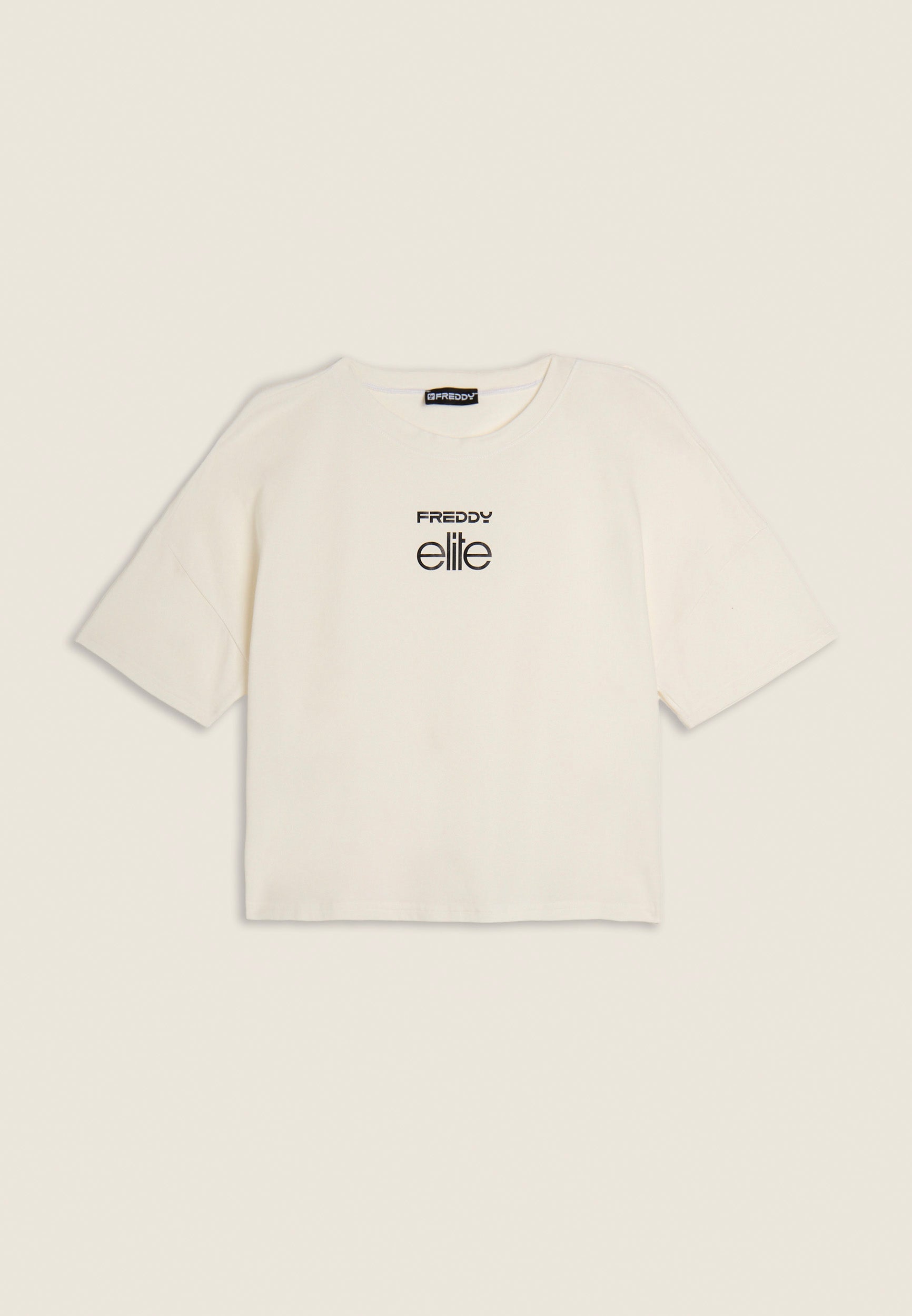 freddy-elite-t-shirt-femme-cropped-jersey-coton-logo-elite image 6