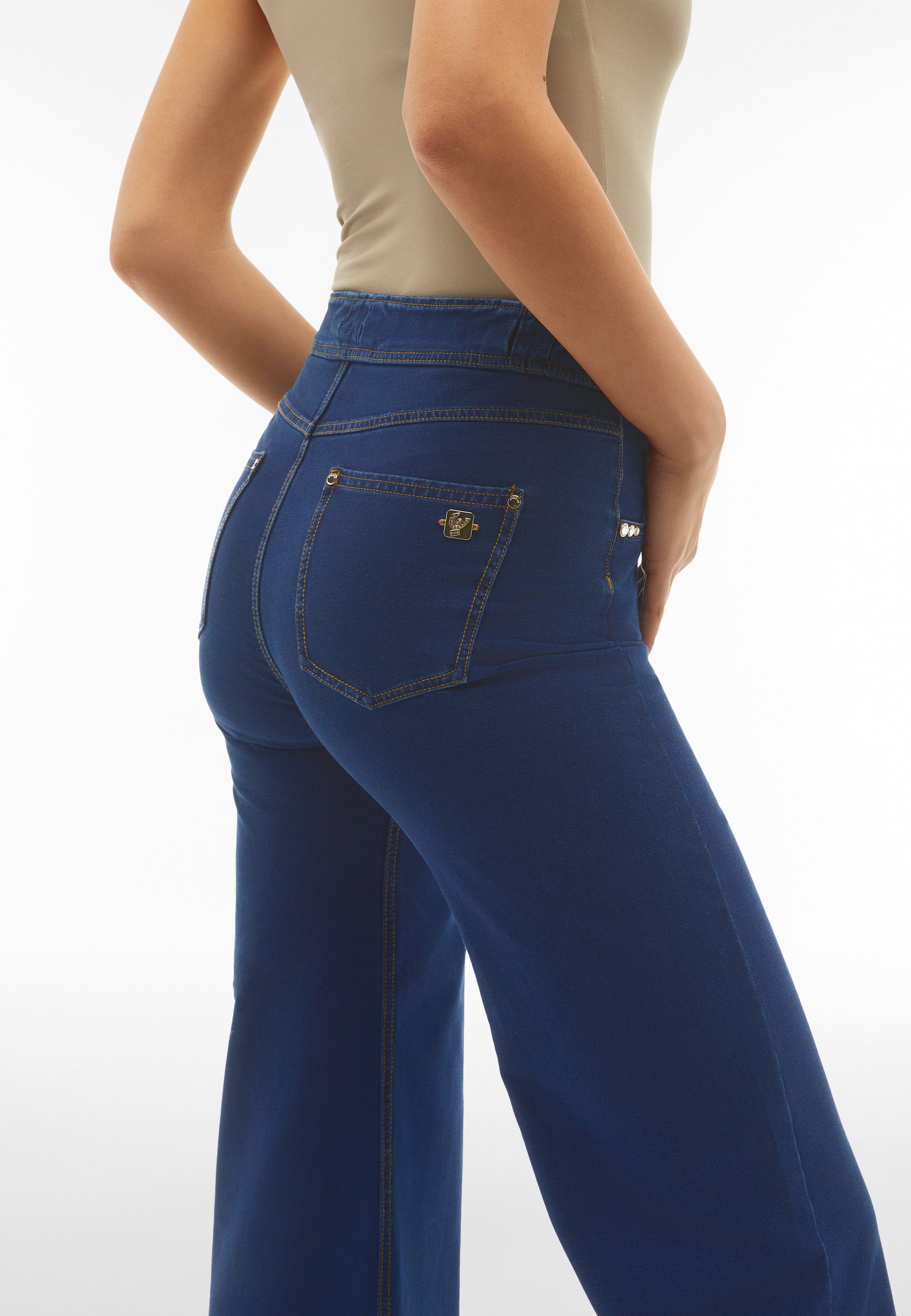 freddy-n-o-w-pantalon-wide-leg-cropped-taille-haute-jersey-denim image 4