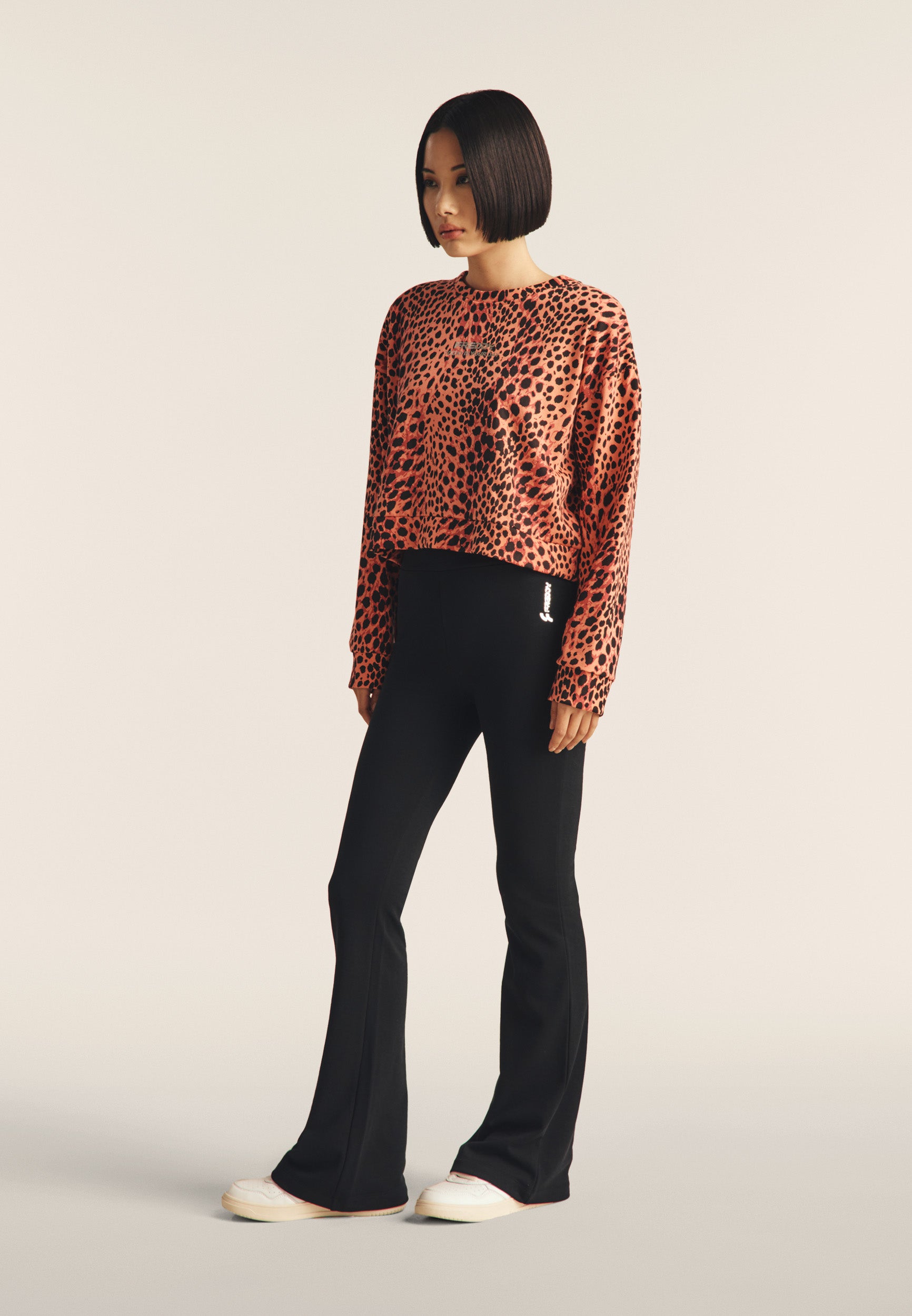 freddy-felpa-cropped-comfort-fit-animalier-sweat-french-terry-femme image 2