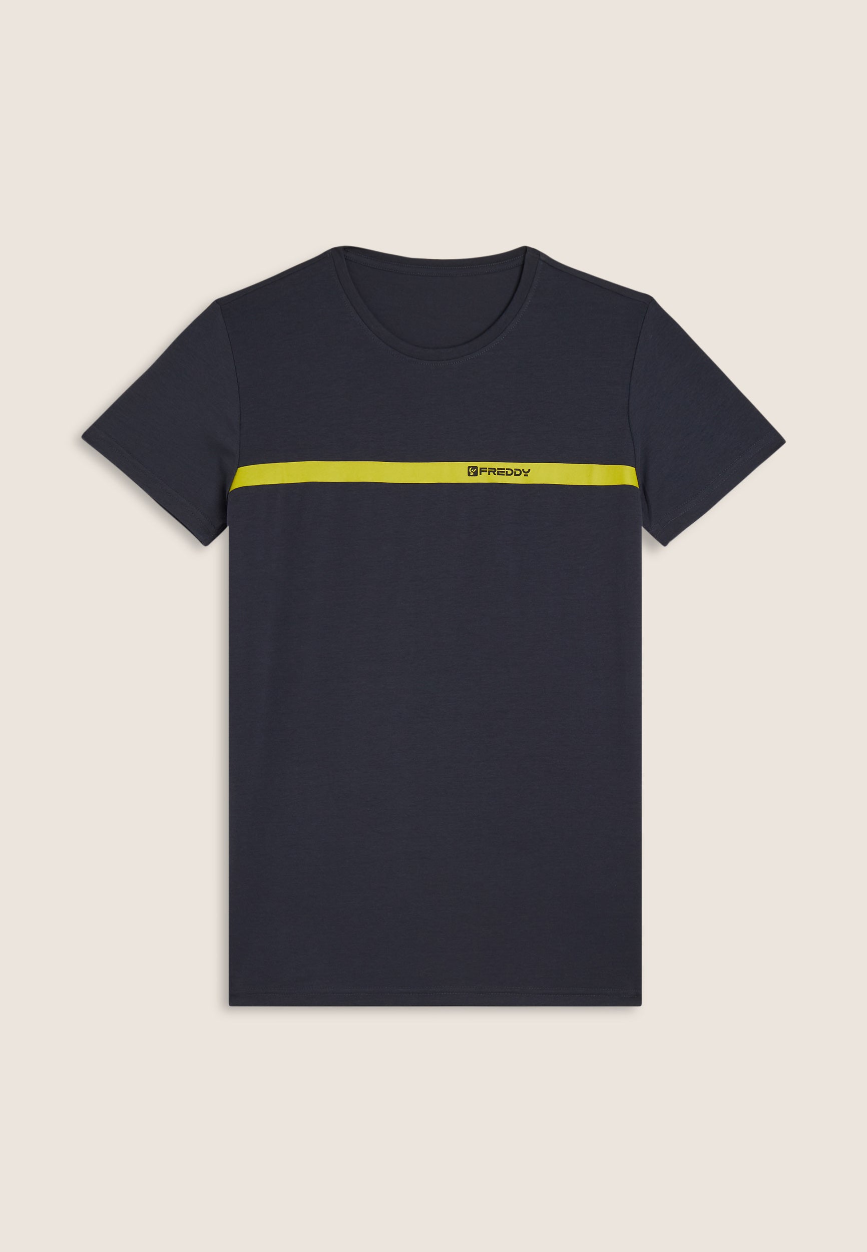 freddy-t-shirt-homme-regular-bande-contrast-e-logo image 1