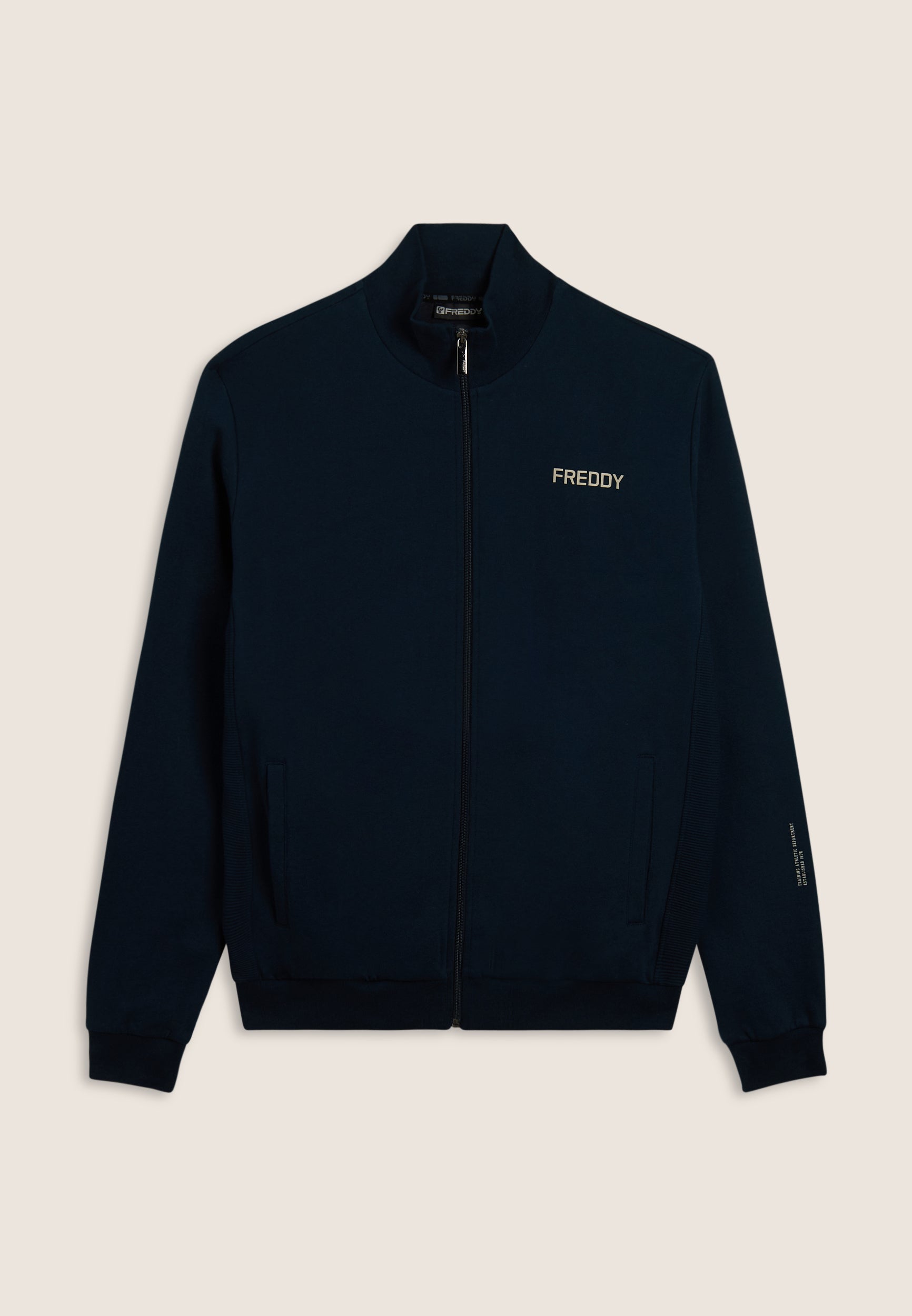 freddy-felpa-zip-uomo-sweat-zipp-coton-regular-col-haut image 5