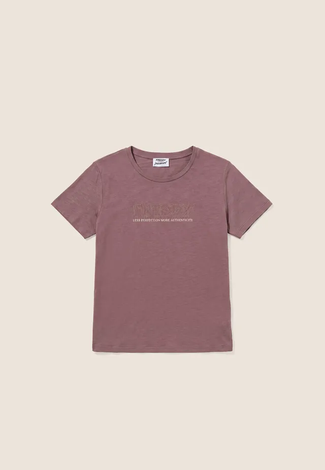 freddy-t-shirt-regular-femme-logo-clous-dor-s image 1