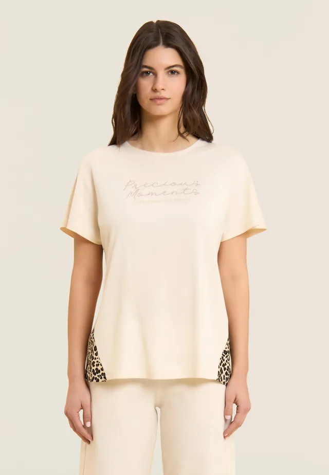 freddy-t-shirt-femme-regular-animalier-clous-or image 1