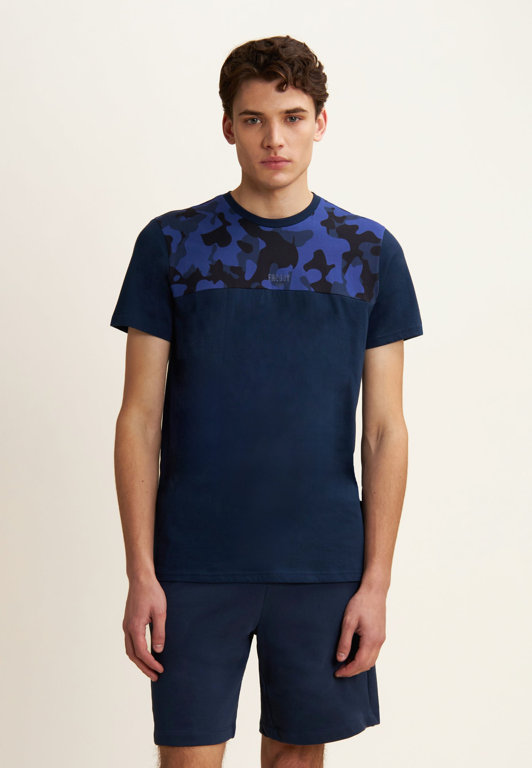 freddy-t-shirt-regular-coton-insert-camouflage image 1
