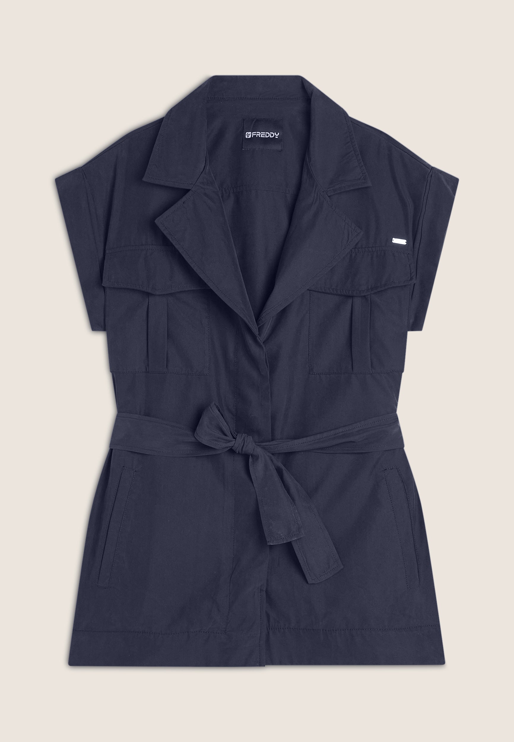 freddy-trench-femme-sans-manches-ceinture-lyocell image 8
