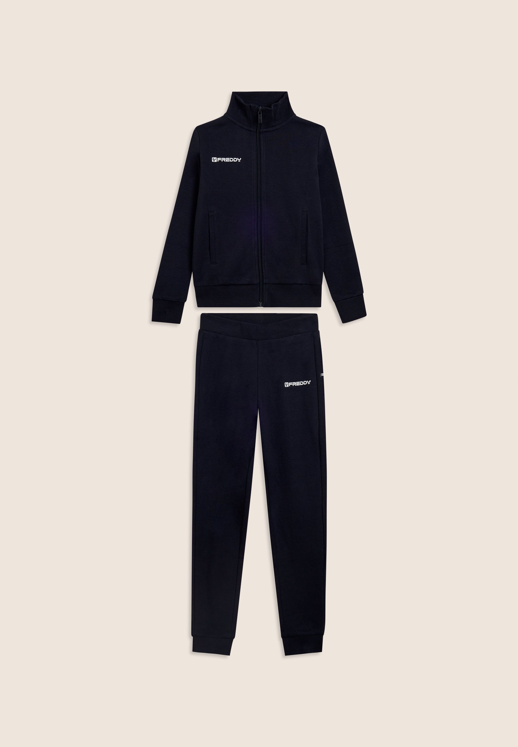 freddy-surv-tement-fille-coton-zipp-logo-contrast image 1