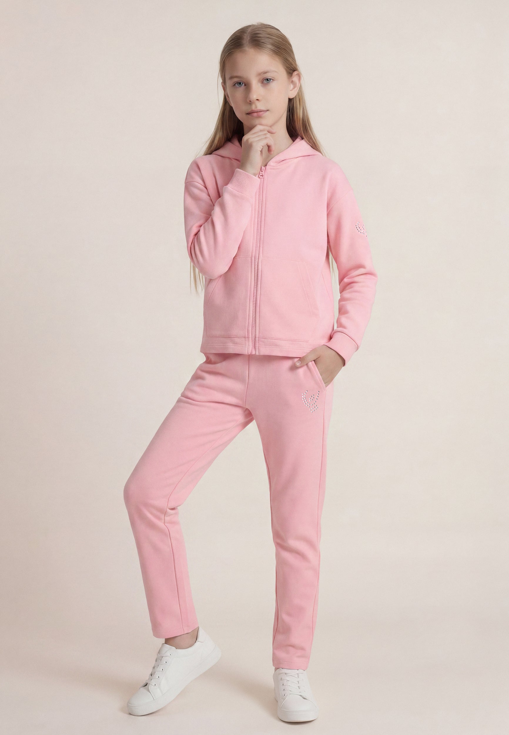 freddy-sweat-cropped-zip-capuche-fille-french-terry image 2