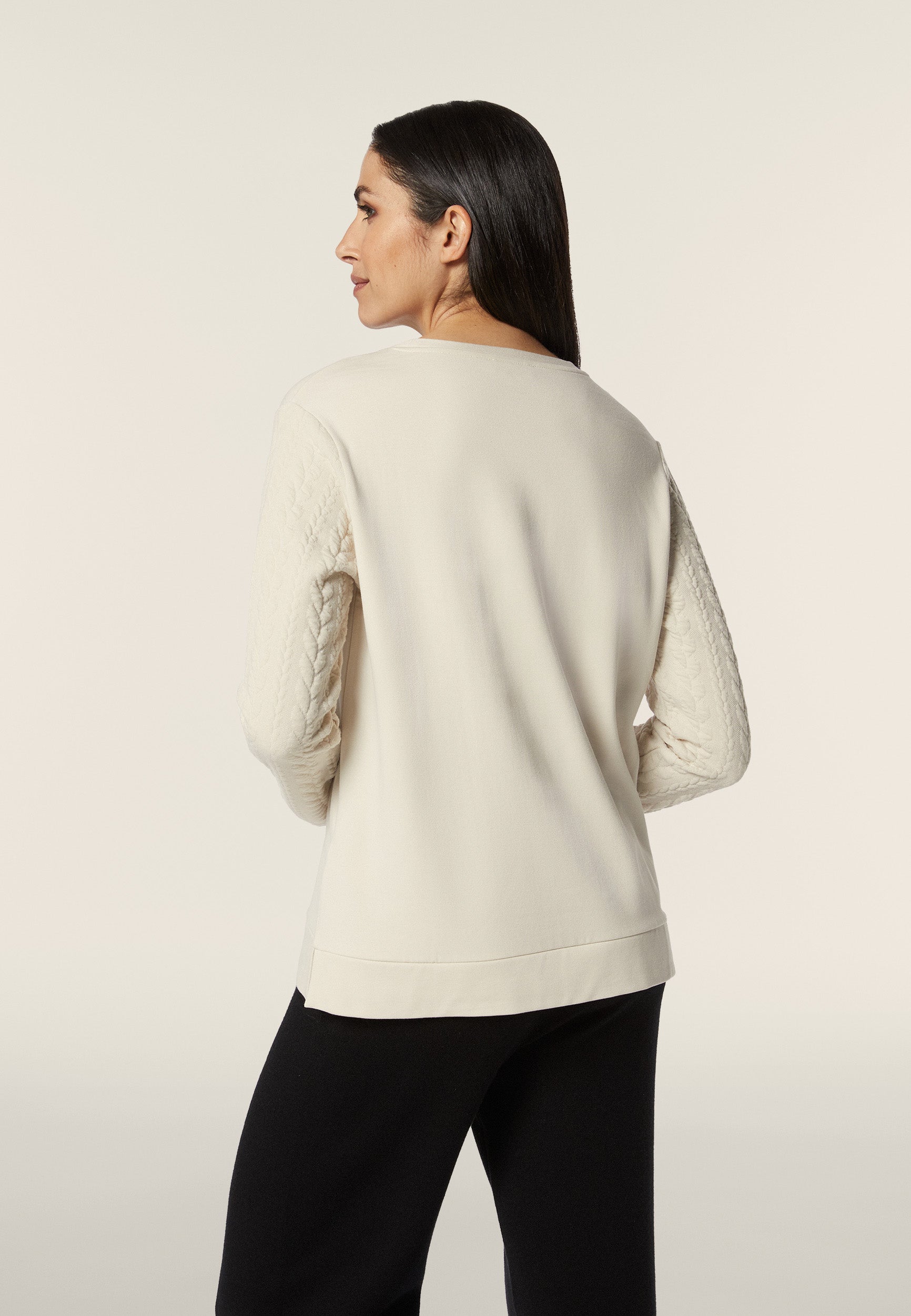 freddy-felpa-donna-girocollo-viscosa-sweat-femme-col-rond-manches-tress-es image 3