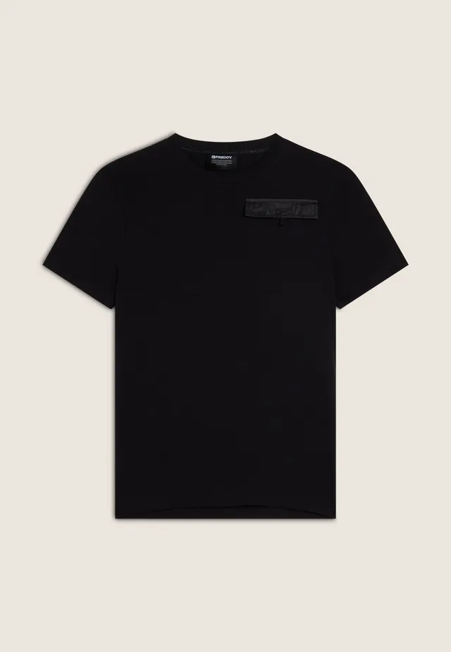 freddy-t-shirt-homme-regular-fit-en-coton-avec-poche-poitrine image 1