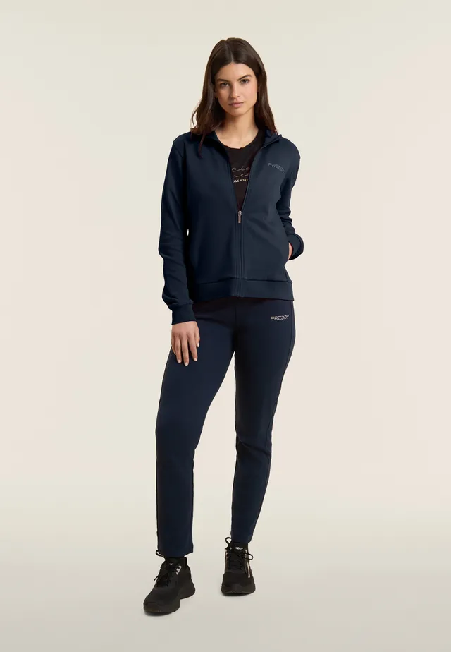 freddy-surv-tement-femme-zip-col-montant-logo-perles-100-coton image 1