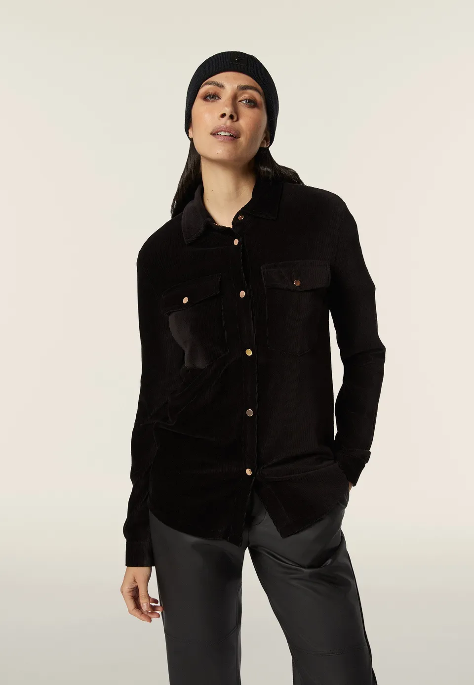 freddy-chemise-comfort-fit-velours-mille-raies-poches-poitrine image 1
