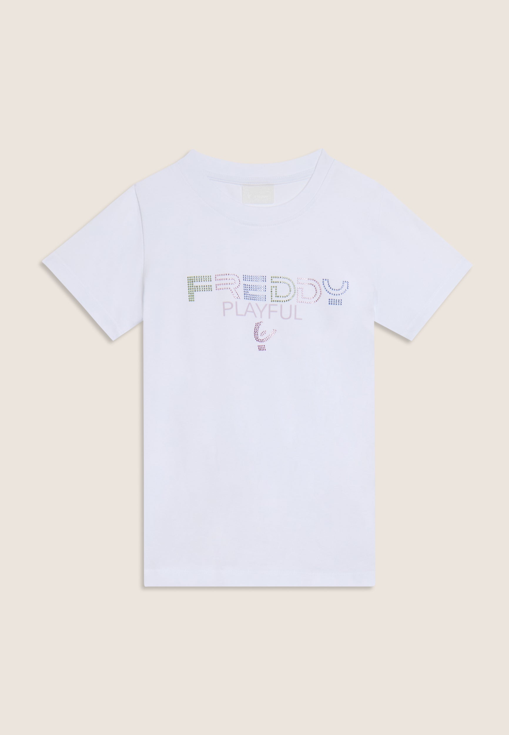 freddy-playful-t-shirt-fille-strass-manches-courtes image 5