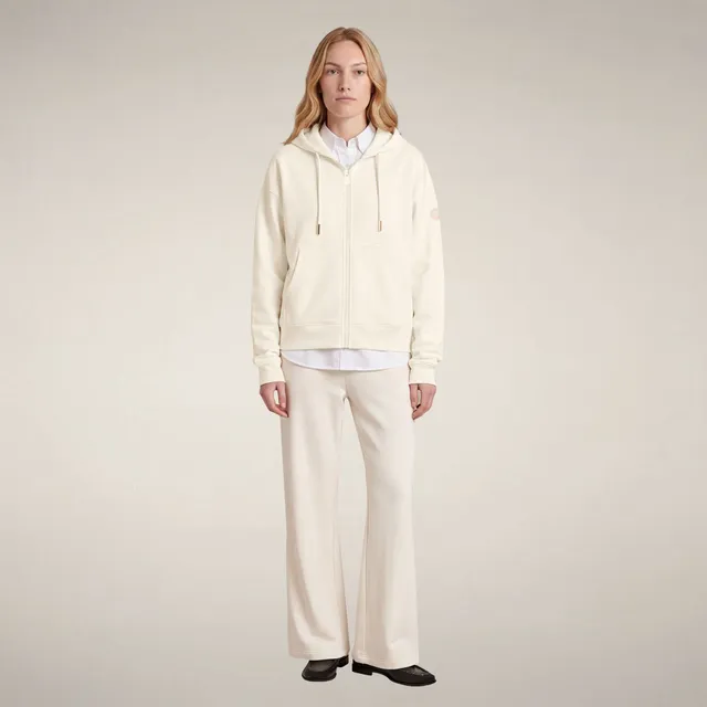 save-the-duck-kiku-sweat-femme-capuche-zipp-blanc-nuage image 1