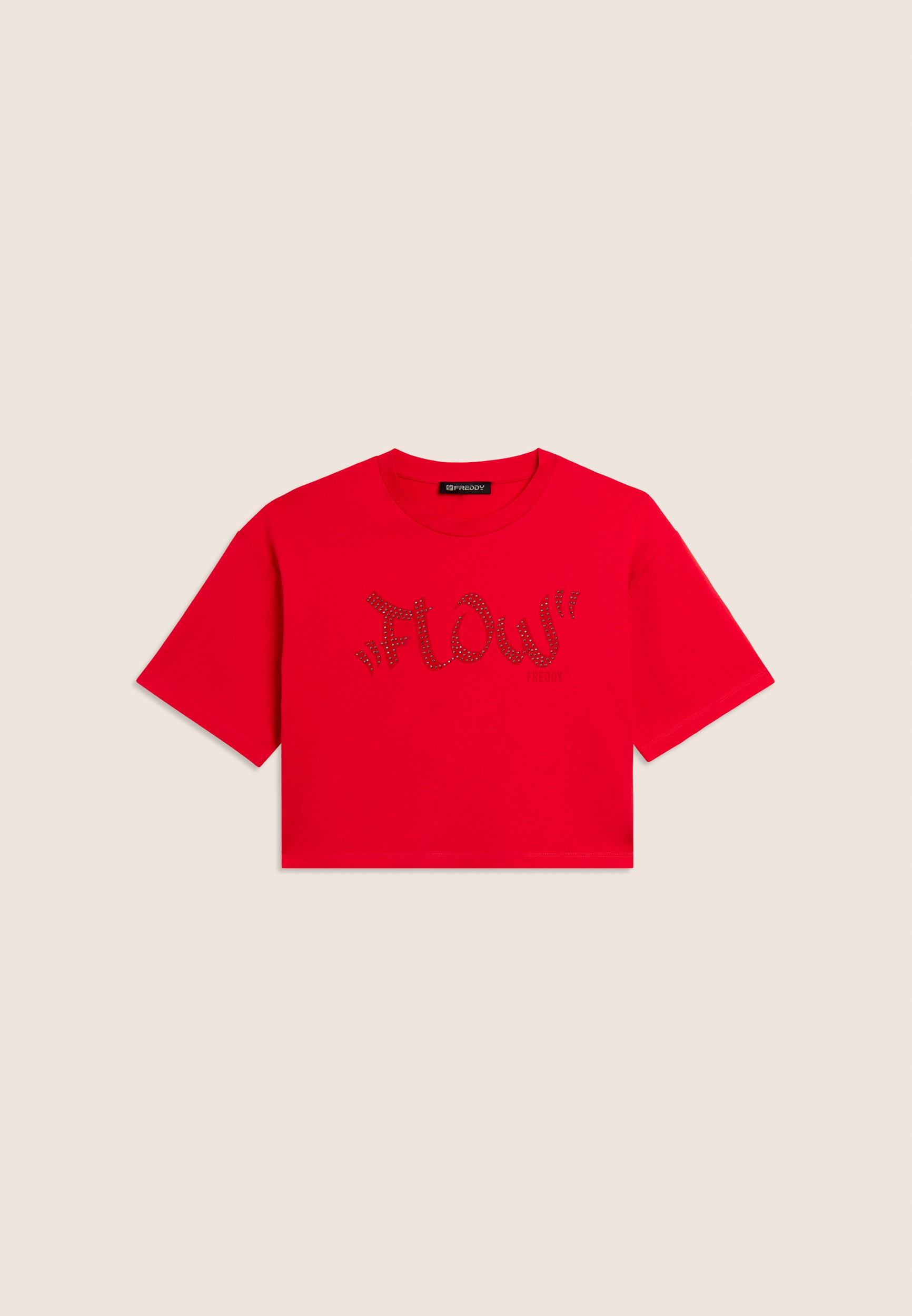 freddy-t-shirt-cropped-flow-imprim-et-clous-100-coton image 5