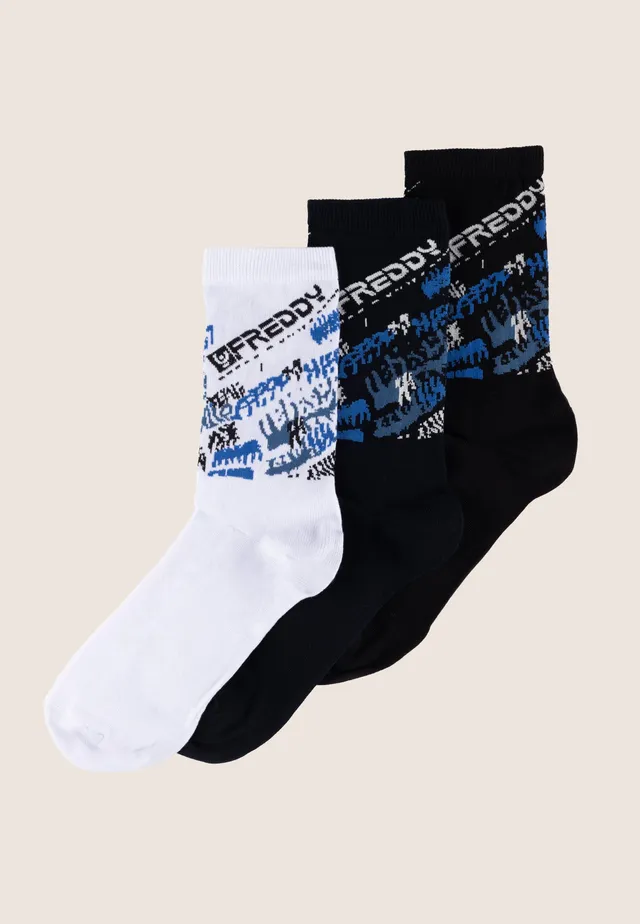 freddy-pack-3-chaussettes-mi-mollet-fantaisie-coton image 1