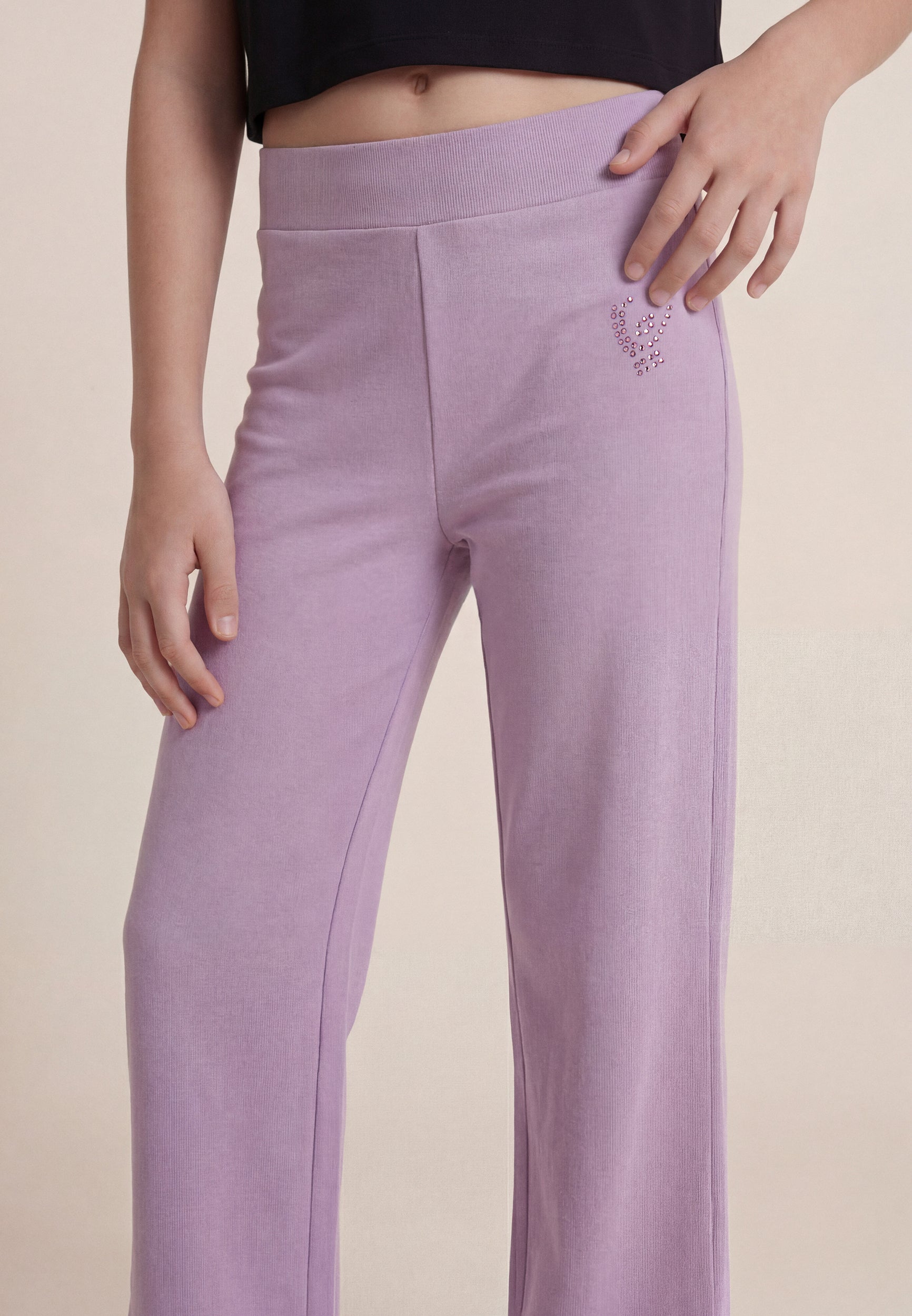 freddy-legging-flare-jersey-fentes-bas-avec-logo-strass image 4
