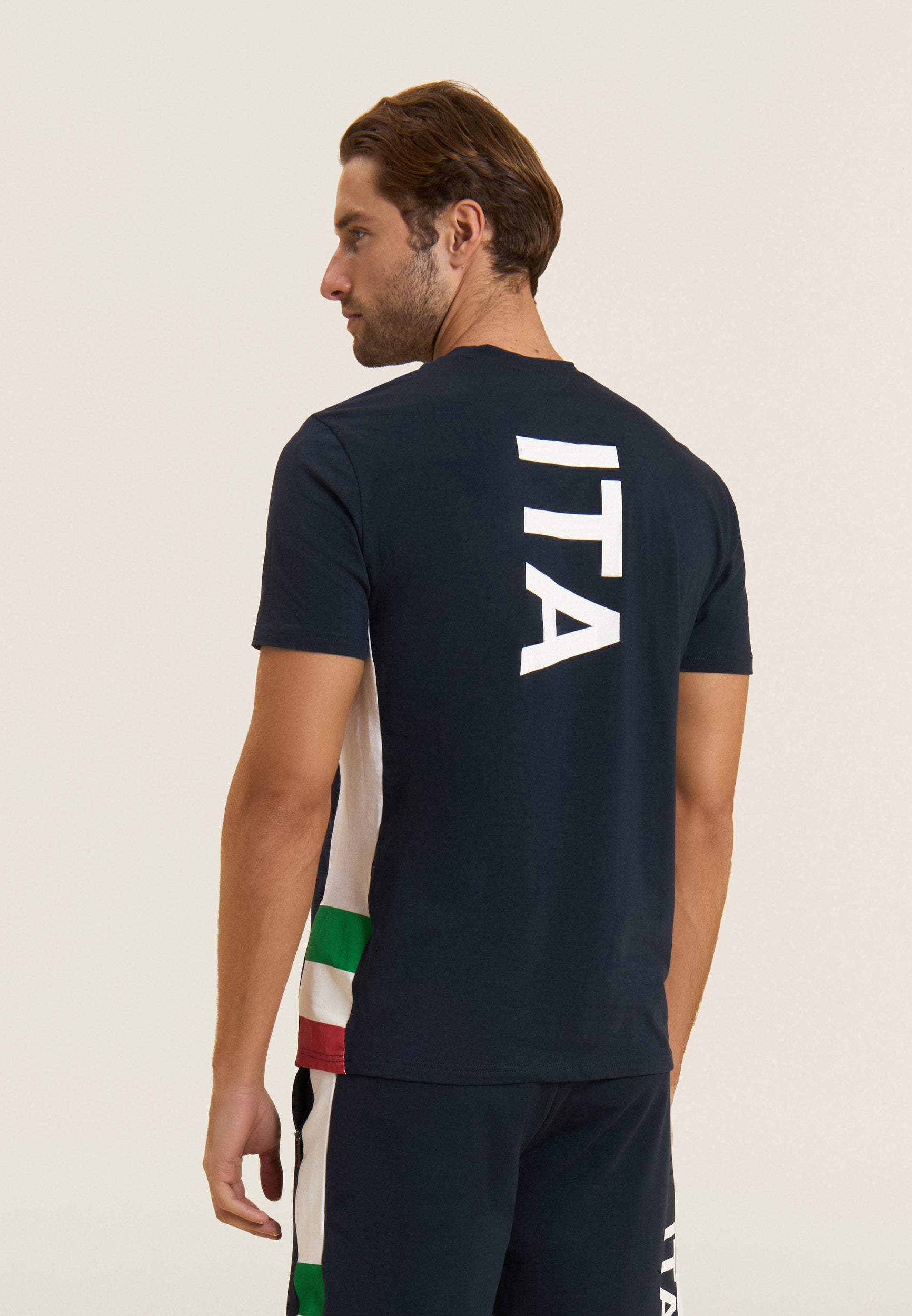 freddy-t-shirt-homme-italia-fgi-bleu-jersey-stretch image 3