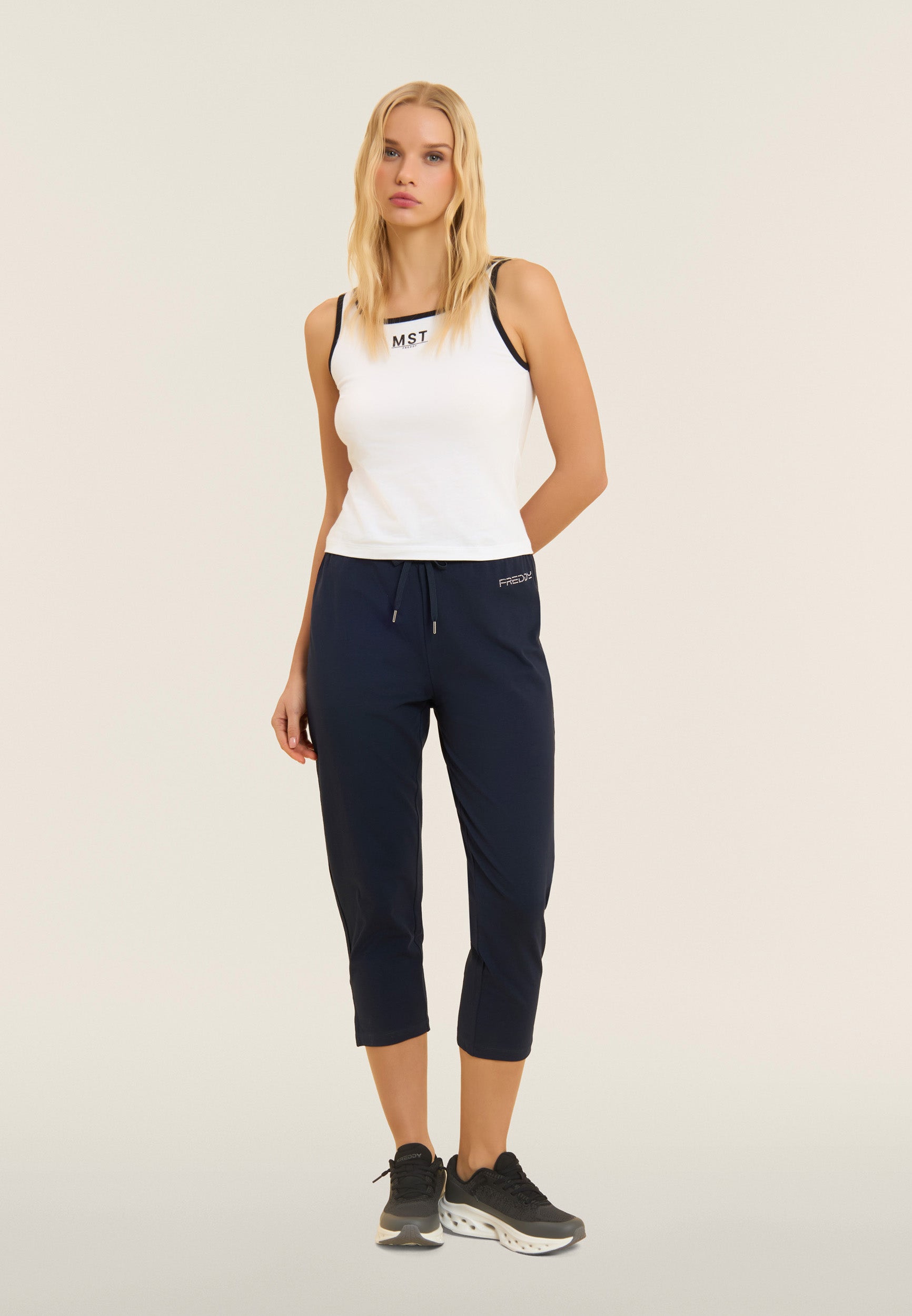 freddy-pantalon-capri-regular-avec-cordon-et-logo-perles image 2