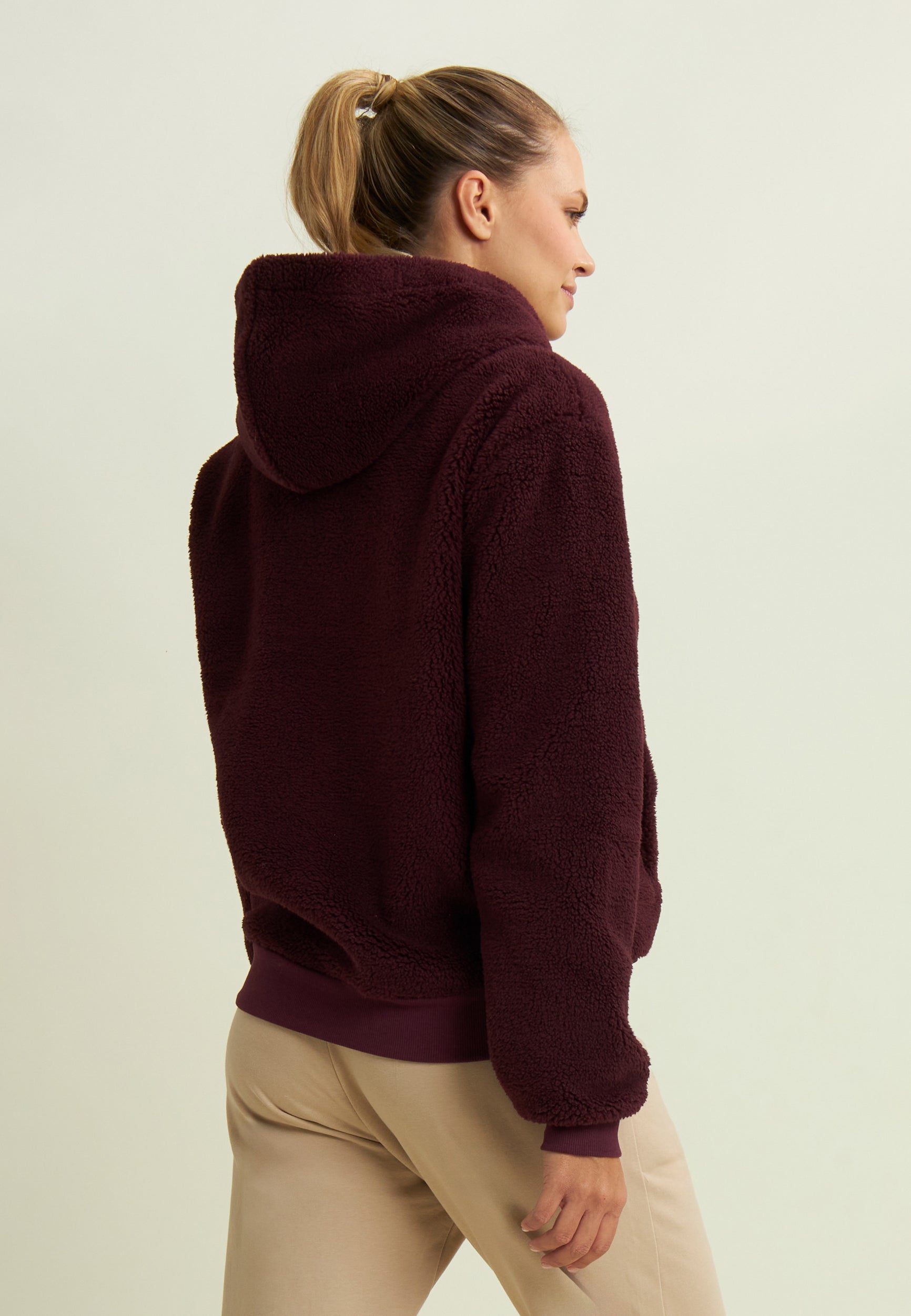 freddy-veste-femme-sherpa-polaire-capuche-zip-dor image 3