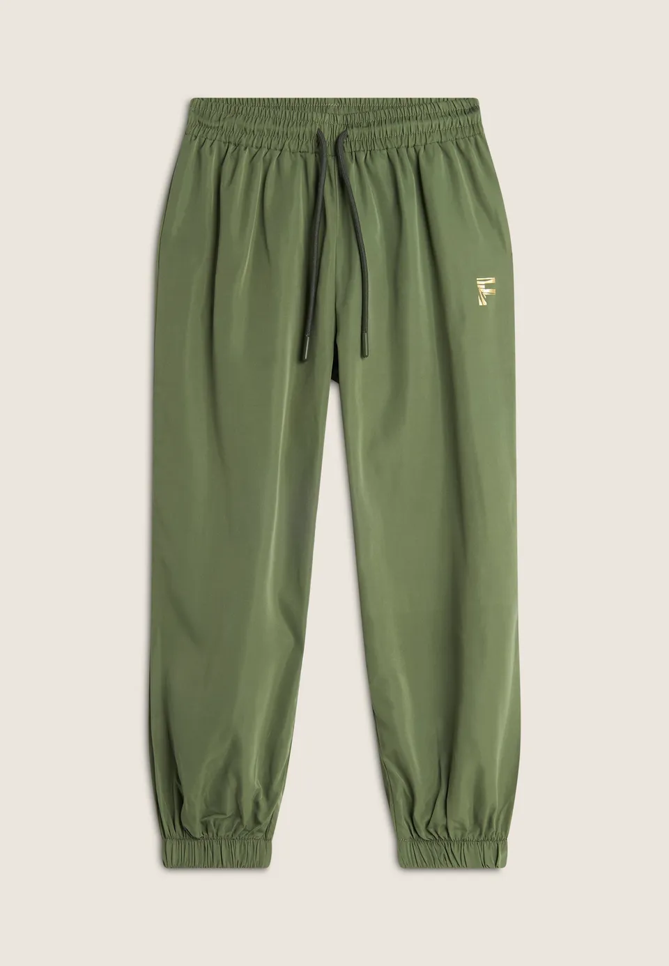 freddy-pantalon-sport-fille-polyester-brillant-logo-dor image 1