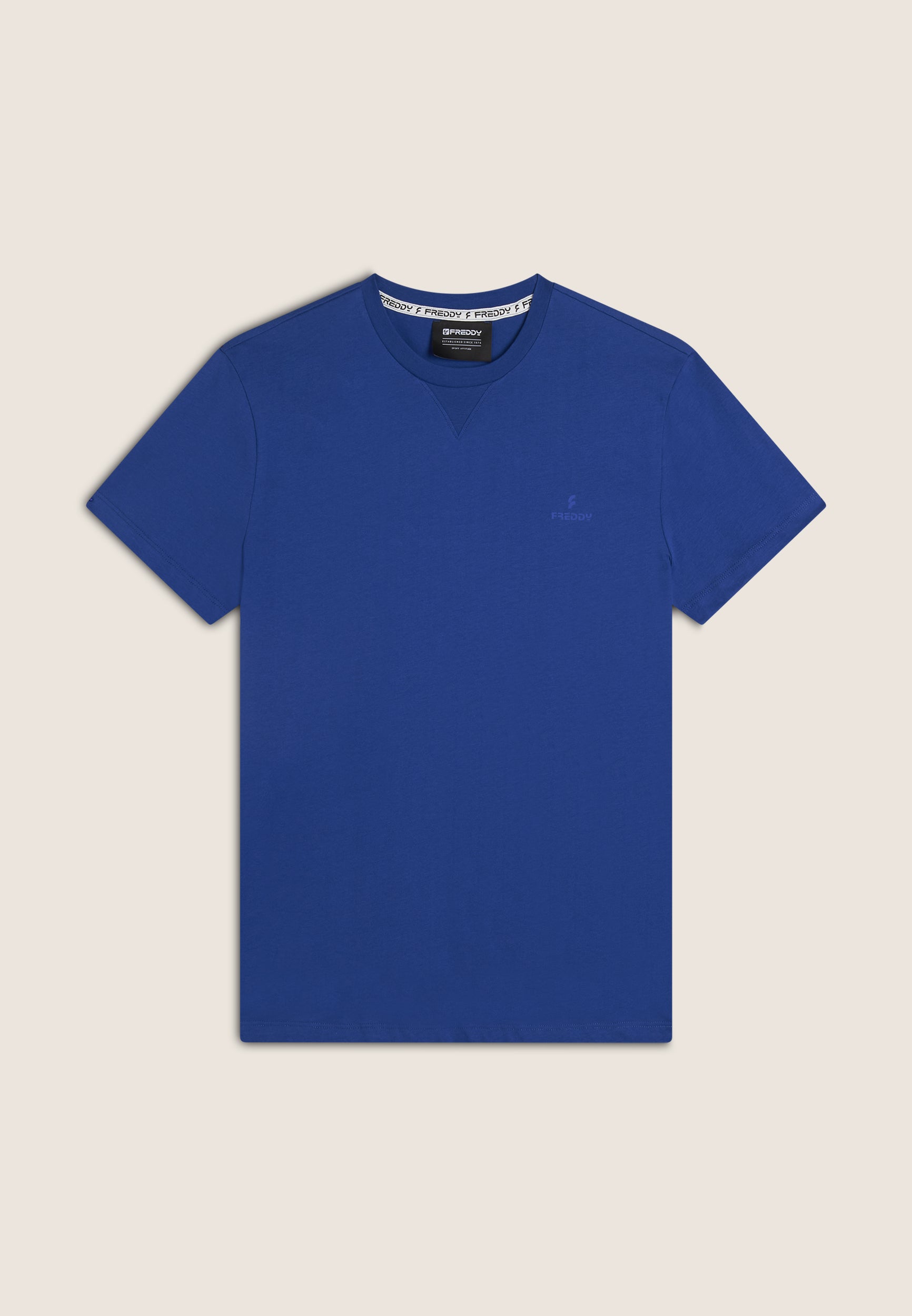 freddy-t-shirt-regular-coton-col-rond-logo-ton-sur-ton image 5