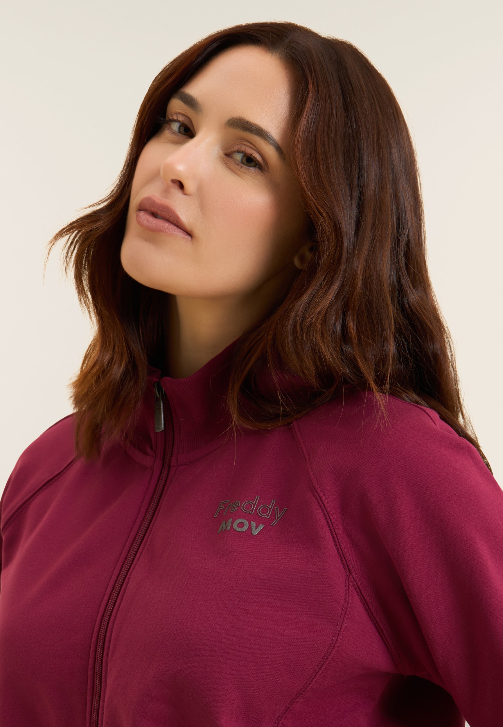 freddy-felpa-boxy-sweat-zipp-crop-femme-col-montant image 4