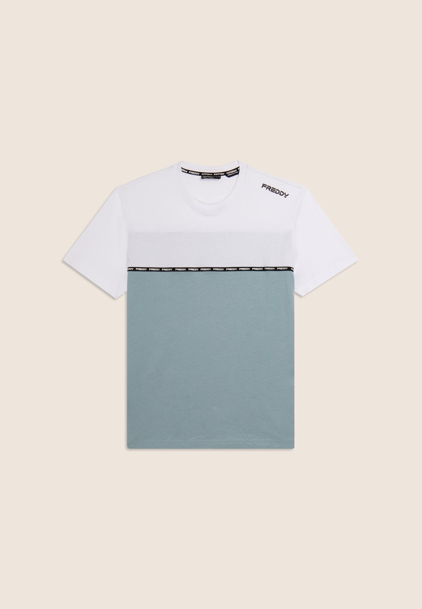 freddy-t-shirt-femme-color-block-coton-logo image 4