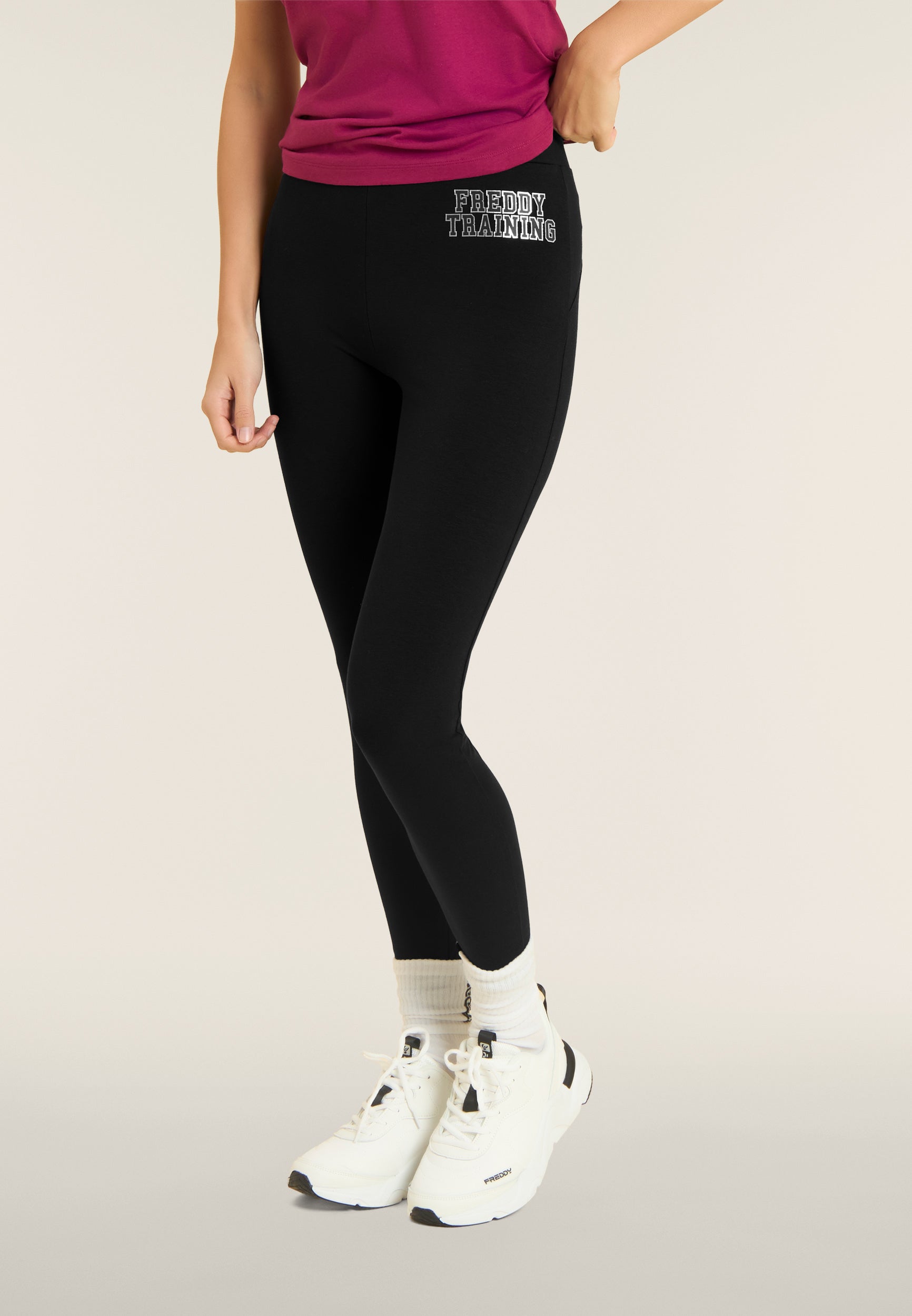 freddy-leggings-7-8-taille-haute-training-avec-carr image 1