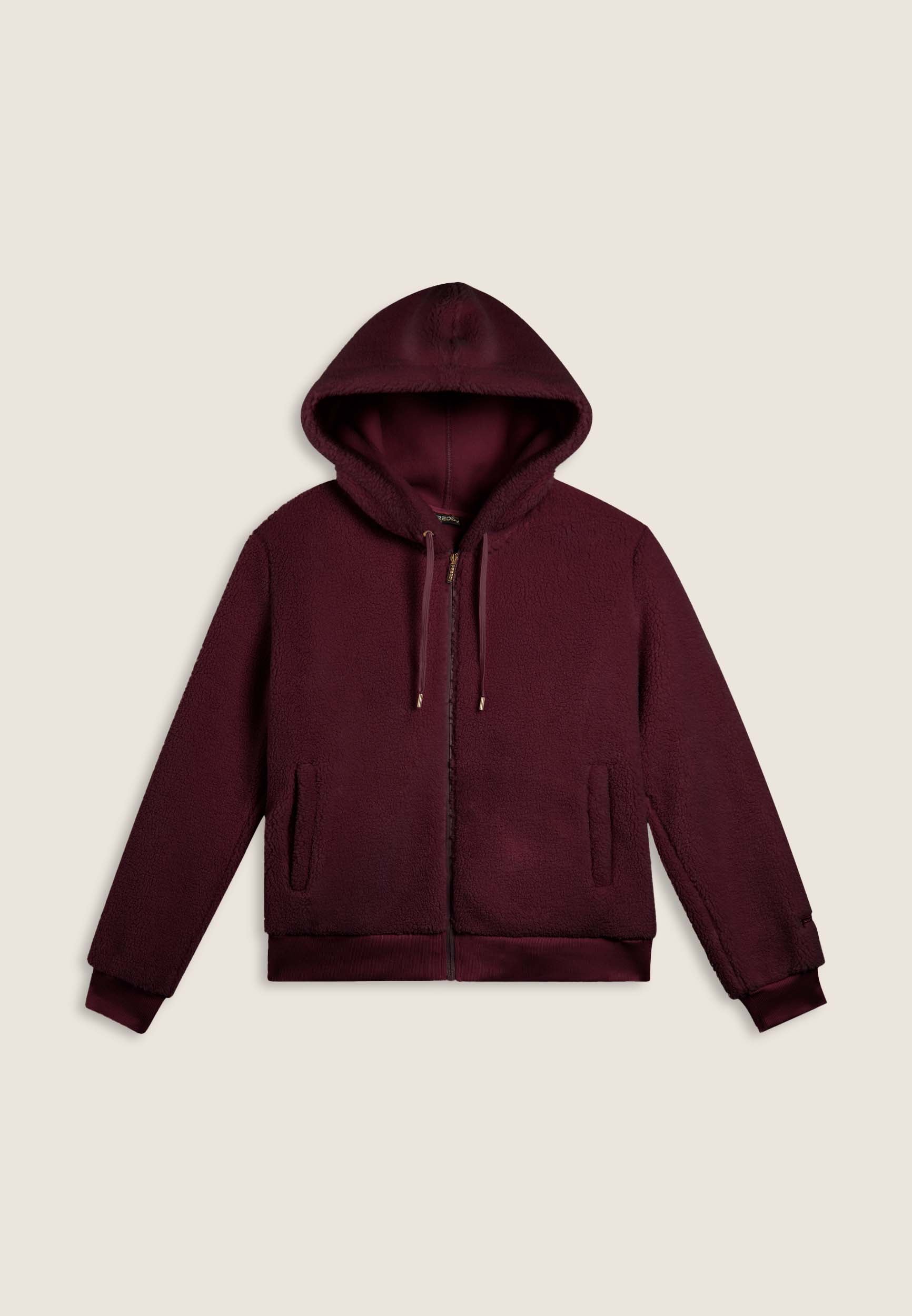 freddy-veste-femme-sherpa-polaire-capuche-zip-dor image 6