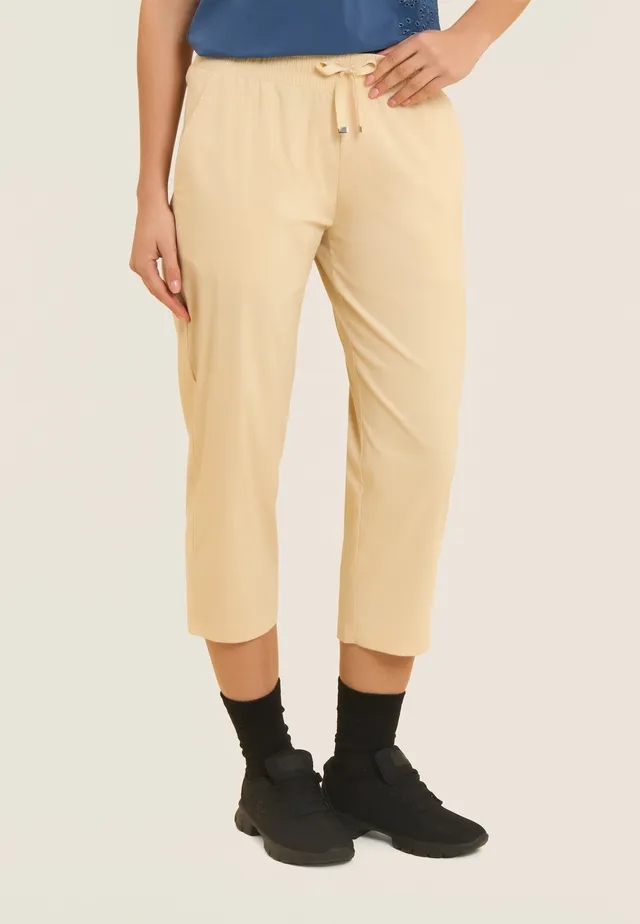 freddy-pantalon-cropped-popeline-stretch-regular-avec-plaque-logo image 1