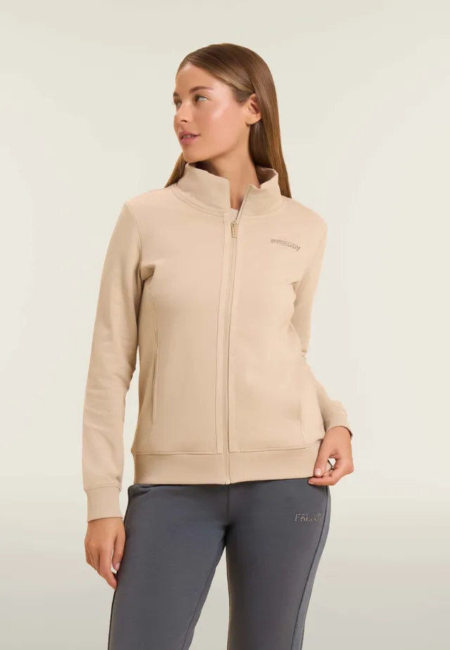 freddy-sweat-femme-full-zip-col-haut-logo-minimal image 1