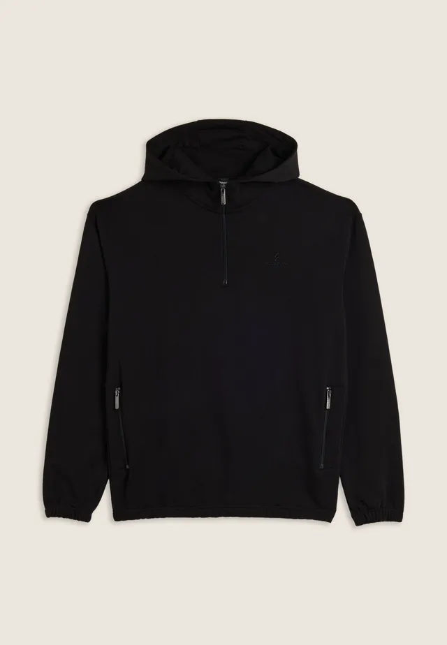 sweat-freddy-femme-demi-zip-capuche-100-coton image 1