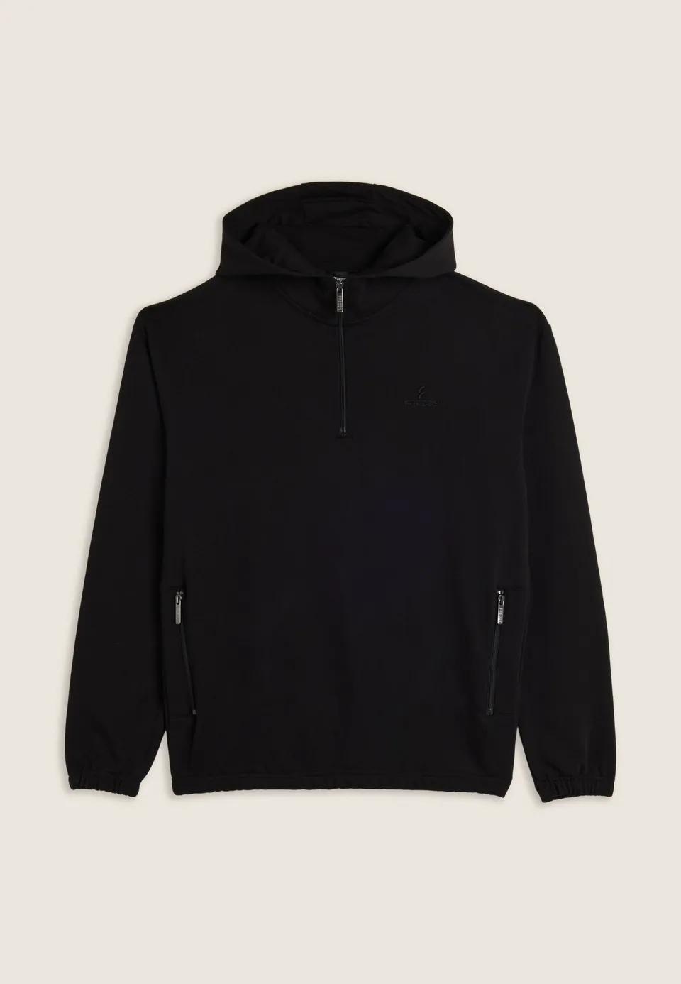 sweat-freddy-femme-demi-zip-capuche-100-coton image 1