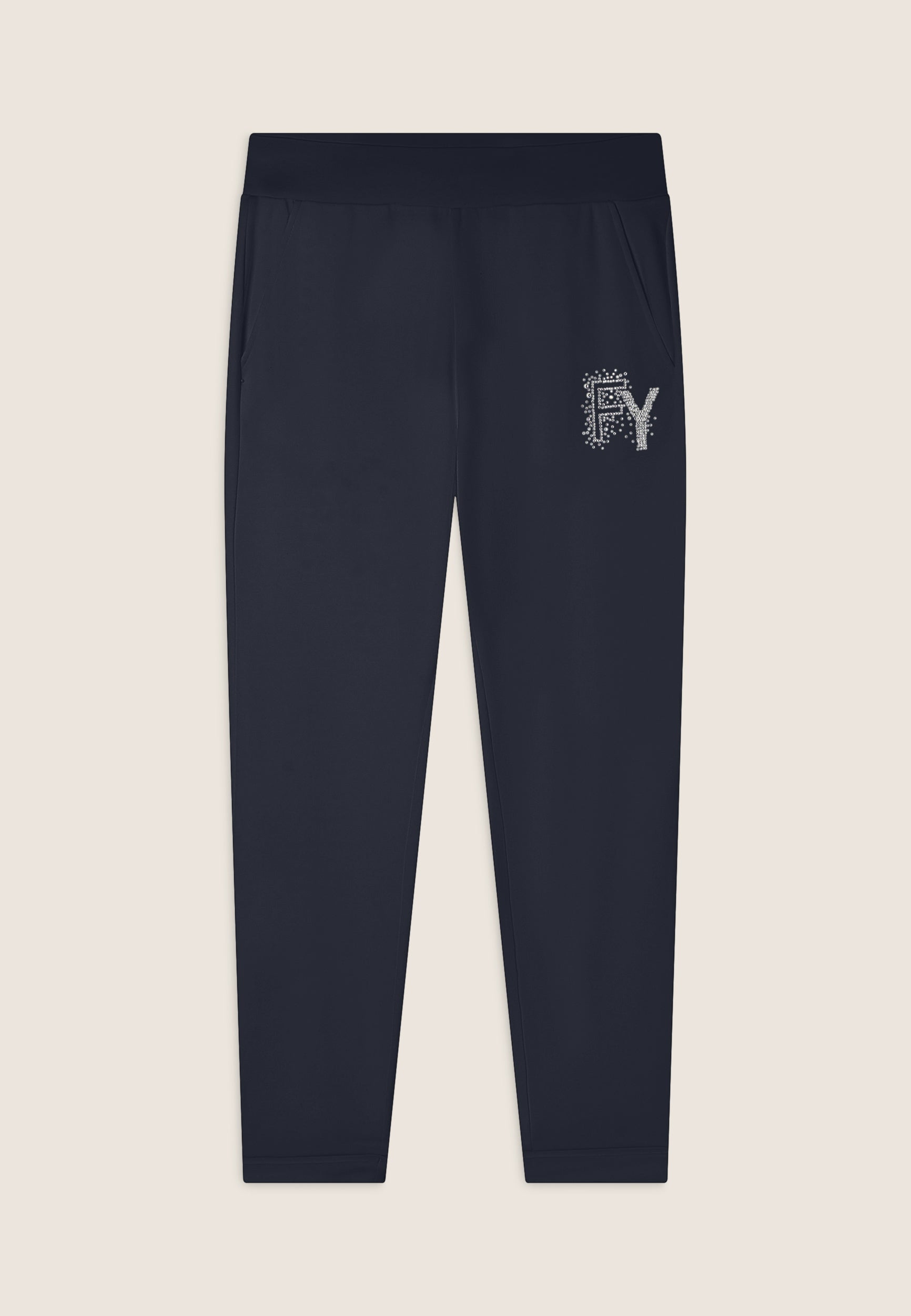 freddy-pantalon-7-8-avec-revers-et-strass-en-french-terry-modal image 8