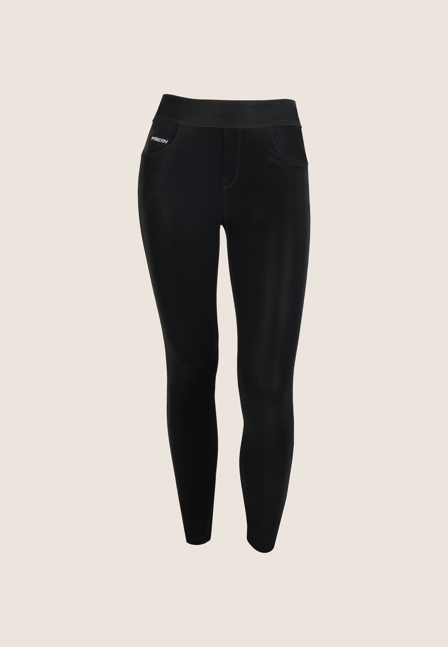 freddy-n-o-w-pantalon-skinny-similicuir-brillant-blanc image 1